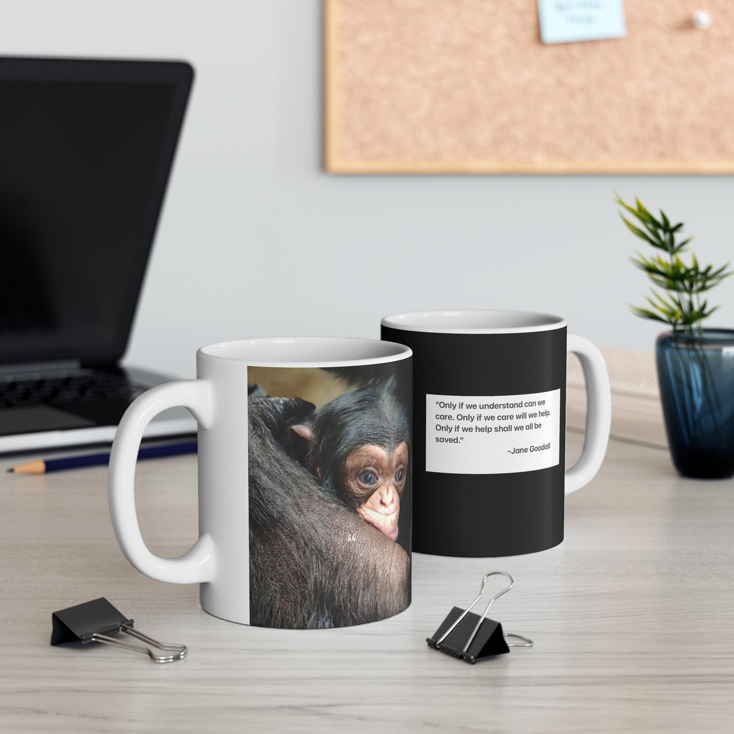 Angel Feathers Originals, southern Sass design. Jane Goodall Ceramic Mug 11oz