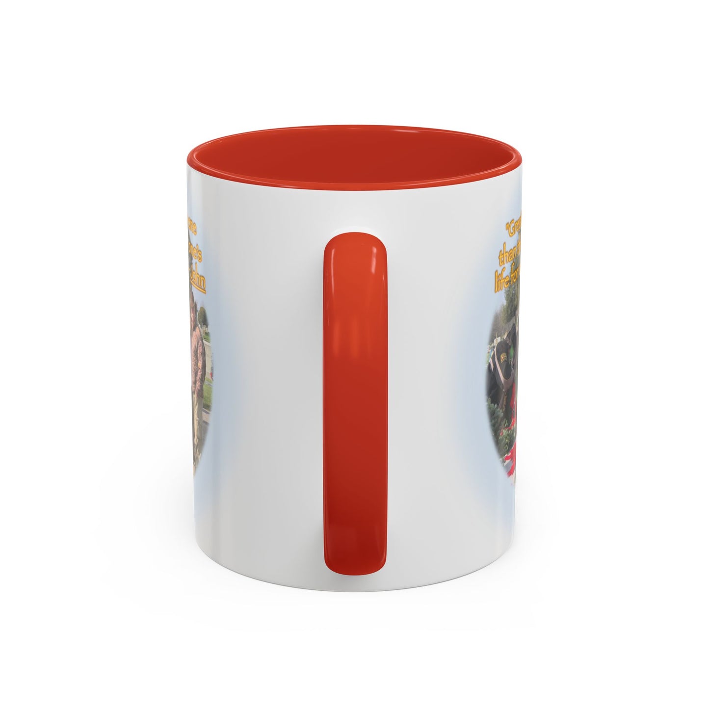 A Angel Feather Original "Hero's - Greater Love" Accent Coffee Mug, 11oz