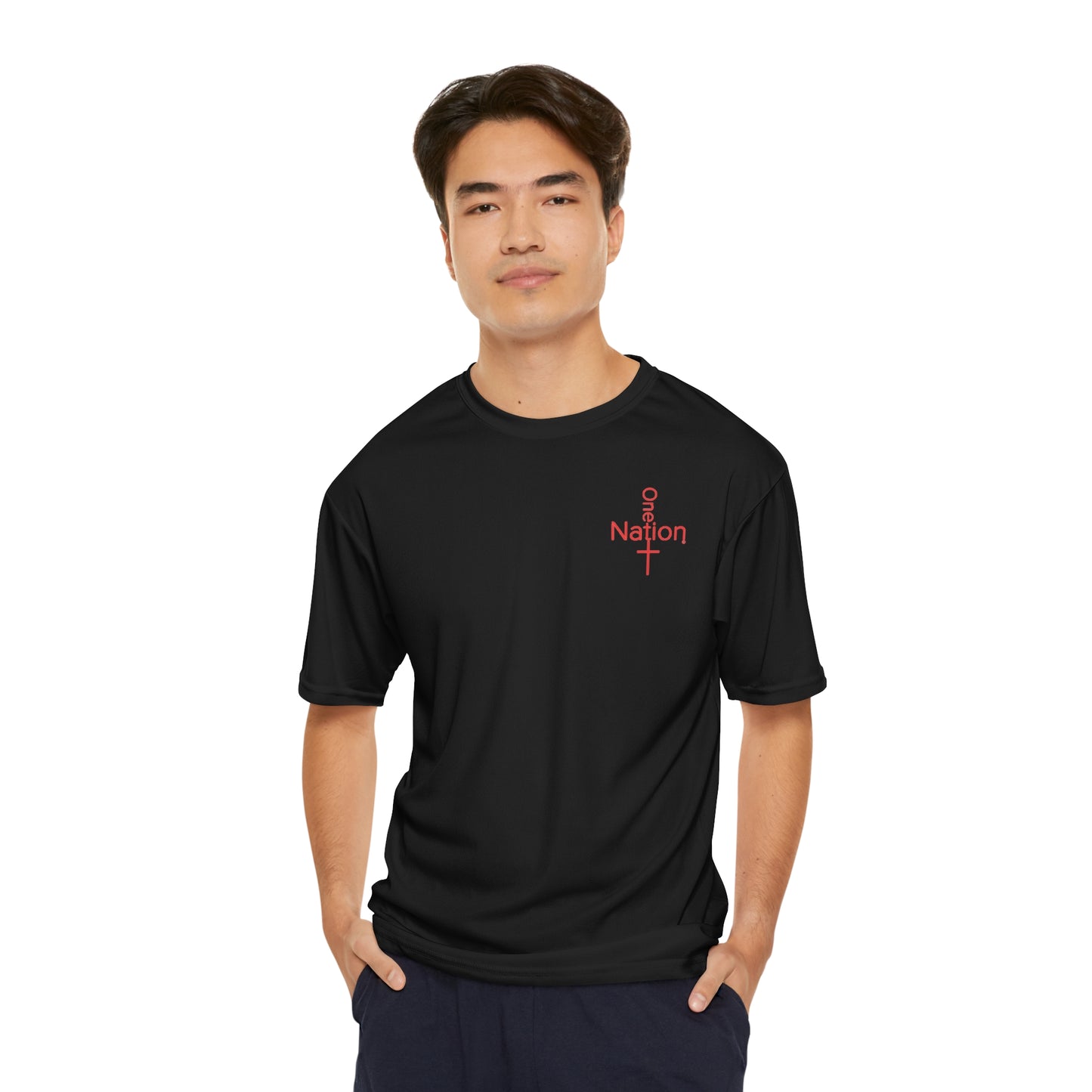Our Heroes Collection - "One Nation" - Embroidered Men's Performance T-Shirt