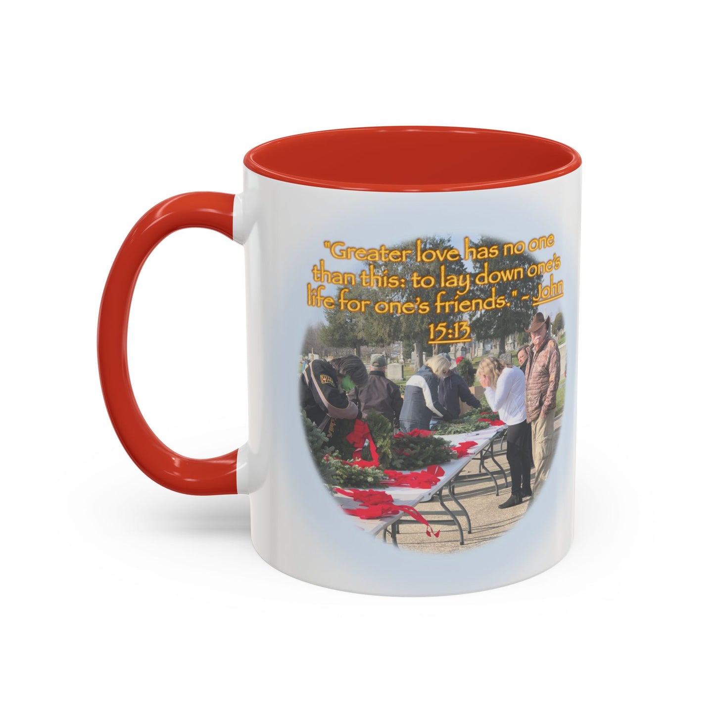 A Angel Feather Original "Hero's - Greater Love" Accent Coffee Mug, 11oz