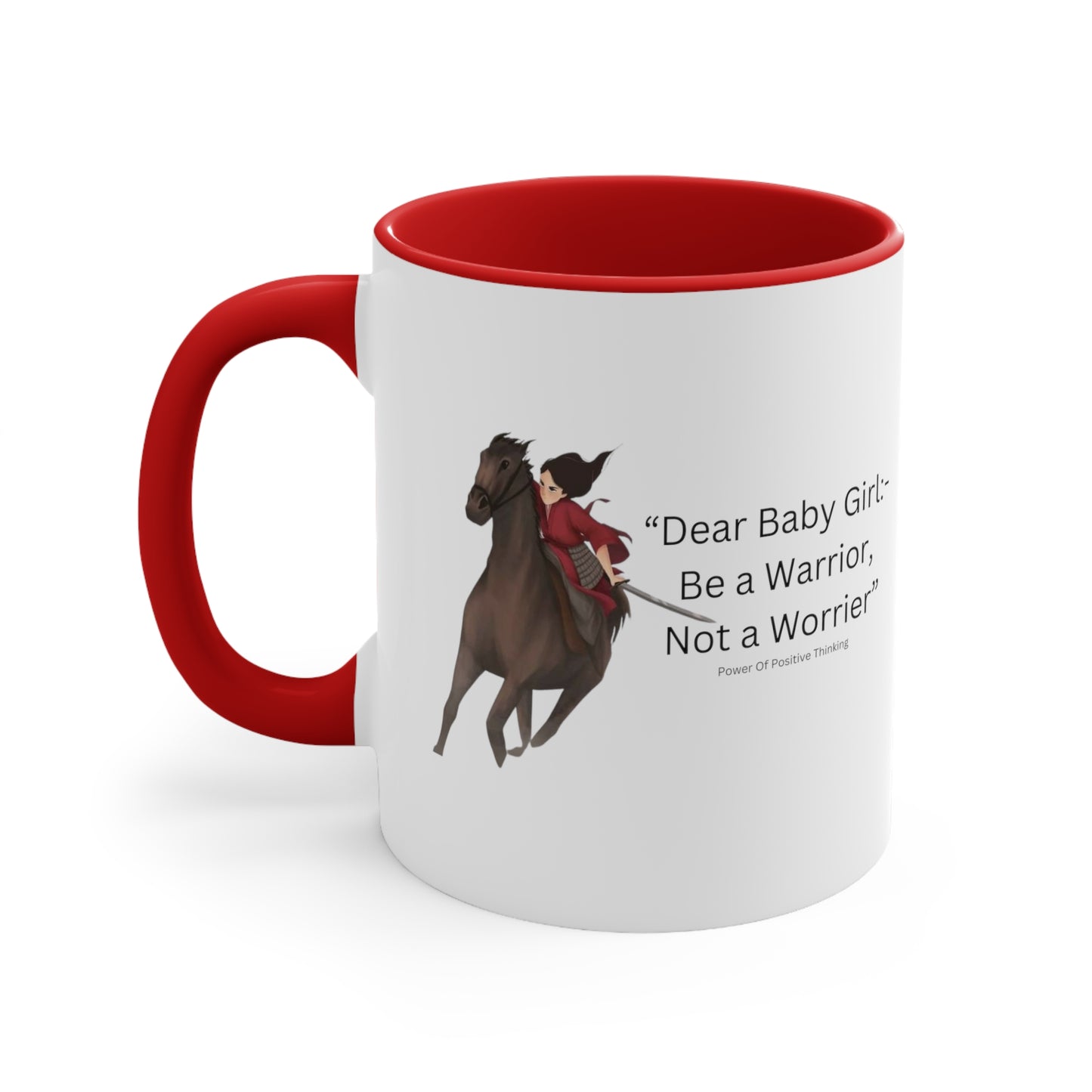 An Angel Feathers Original - Be a Warrior - Accent Coffee Mug, 11oz