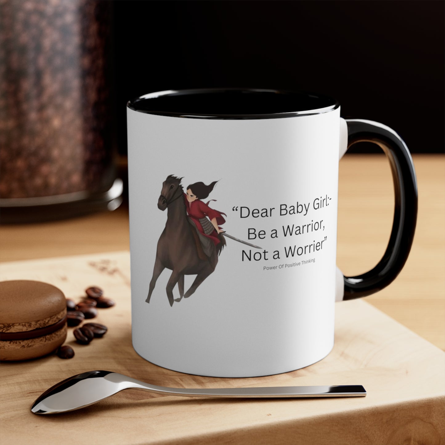 An Angel Feathers Original - Be a Warrior - Accent Coffee Mug, 11oz