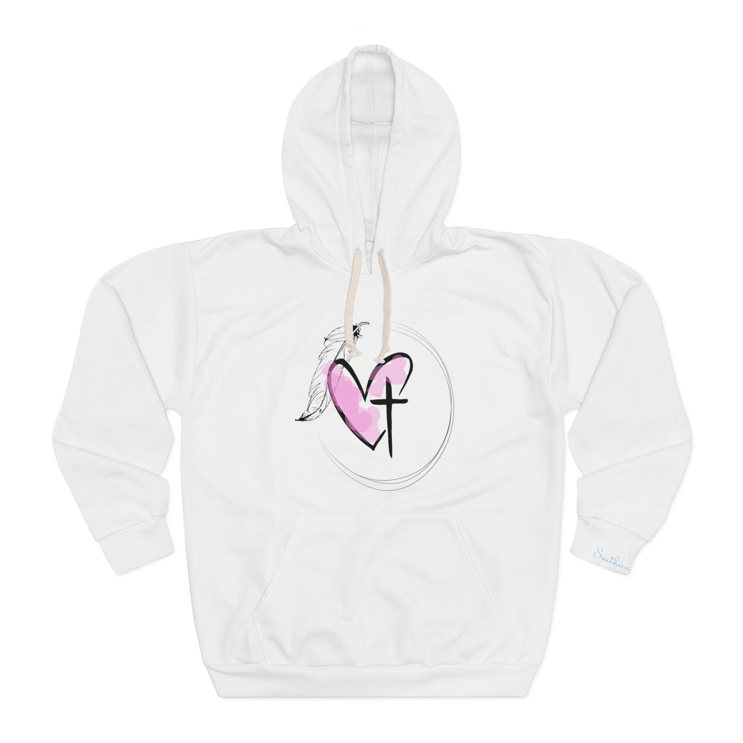 Our Southern Sass Collection -Jesus Love- Pullover Hoodie (AOP)