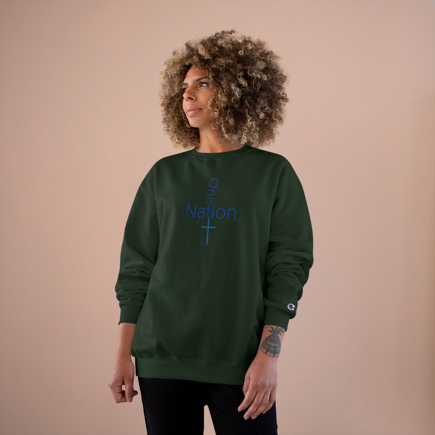 Our Heroes Collection. " One Nation "- Champion Sweatshirt
