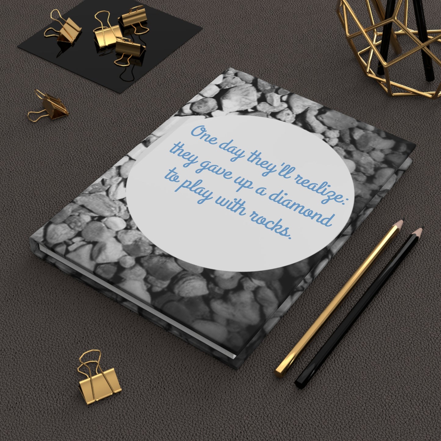 Diamonds & Rocks Hardcover Journal Matte- An Angel Feather Original Southern Sass Collection