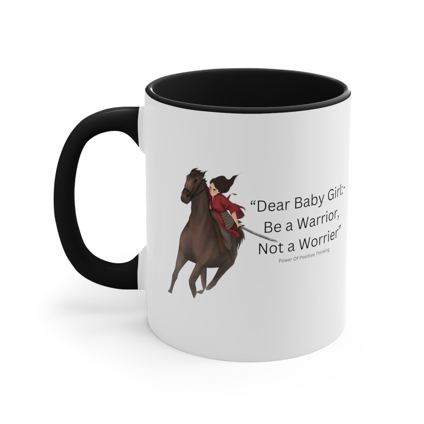 An Angel Feathers Original - Be a Warrior - Accent Coffee Mug, 11oz