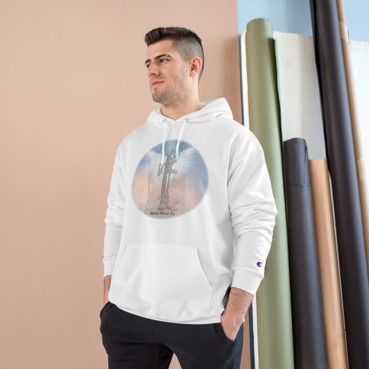 Our Heroes Collection " Heroes Never Die" - Champion Hoodie