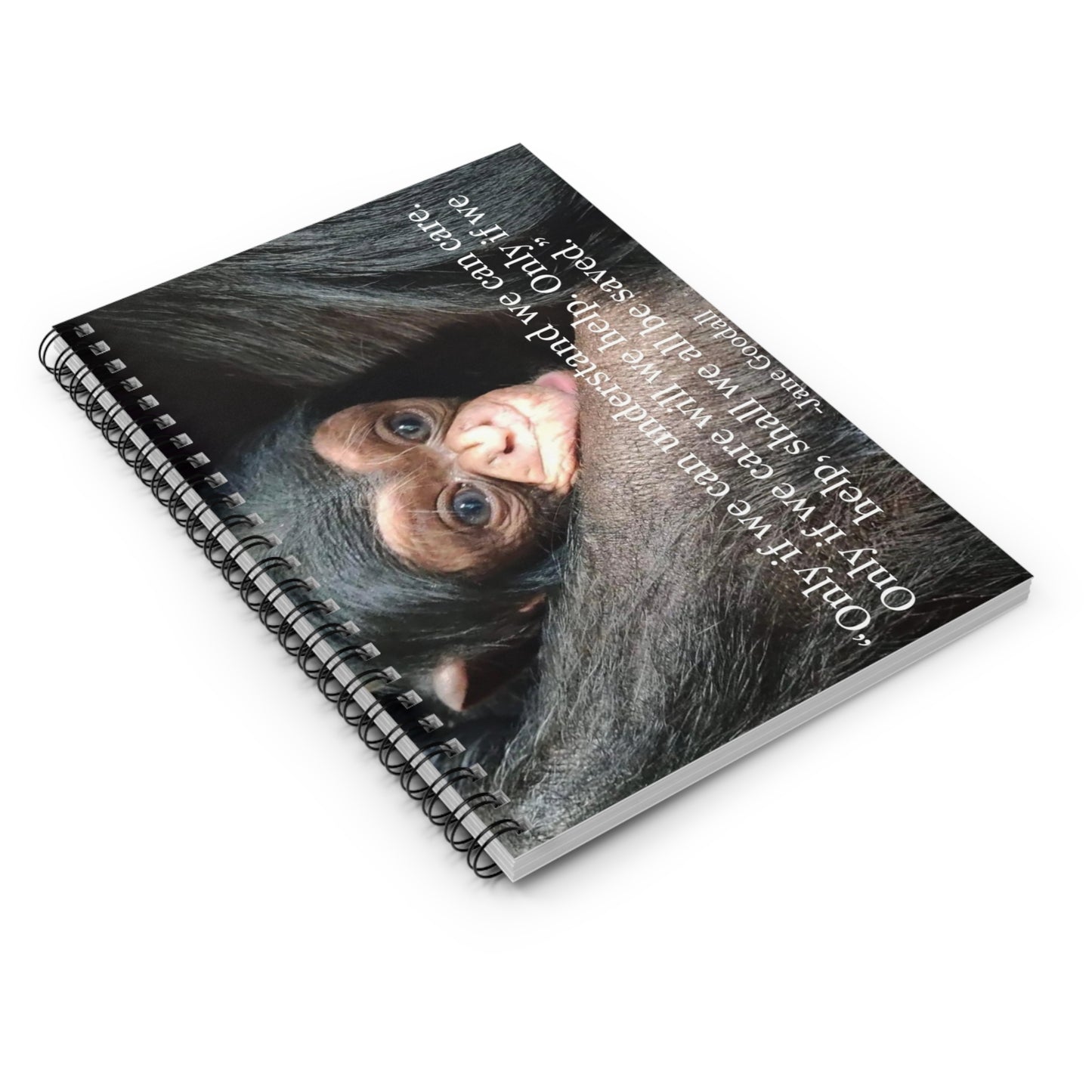 Angel Feathers Original, Southern Sass. Jane Goodall Spiral Notebook - Ruled Line