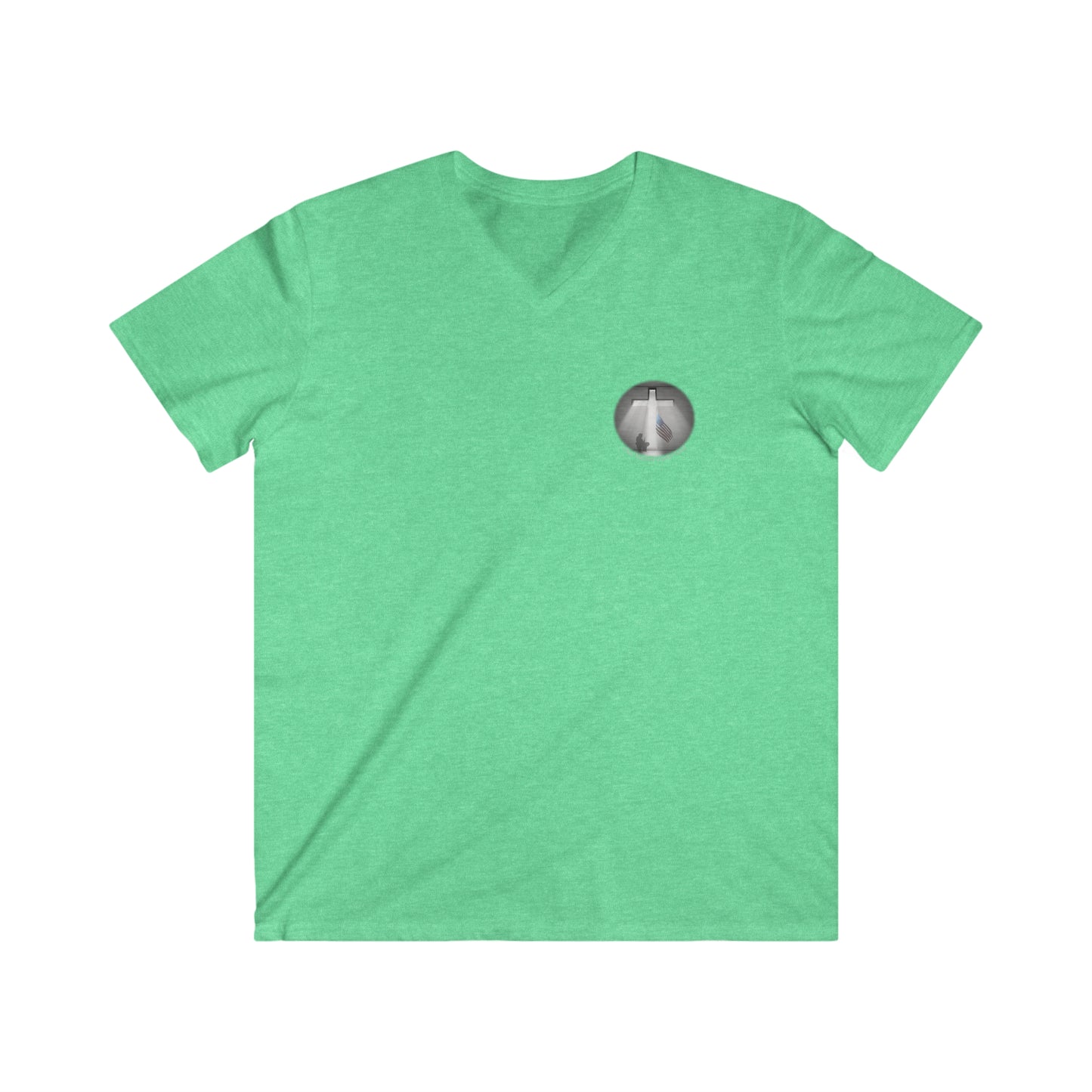 Our Hero's Collection - " ONe Nation Under God" - Men's Fitted V-Neck Short Sleeve Tee