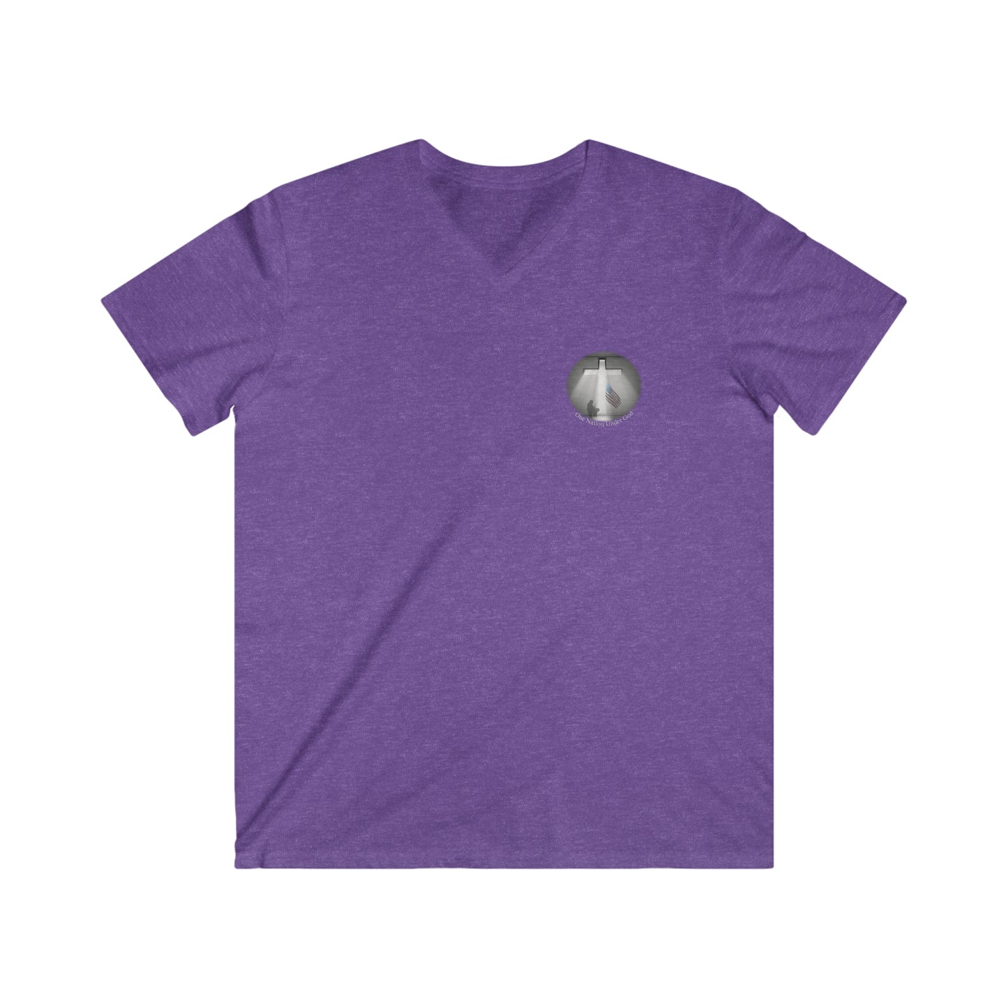 Our Hero's Collection - " ONe Nation Under God" - Men's Fitted V-Neck Short Sleeve Tee