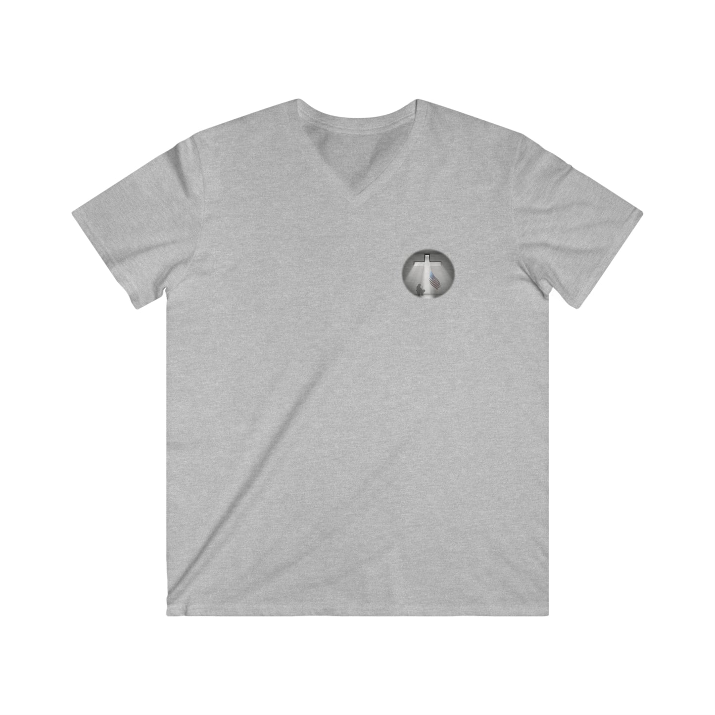 Our Hero's Collection - " ONe Nation Under God" - Men's Fitted V-Neck Short Sleeve Tee