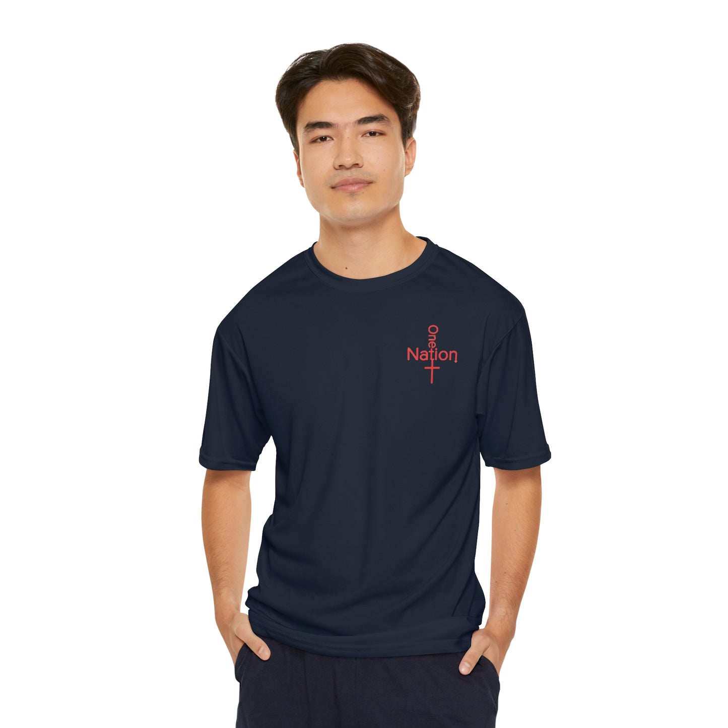 Our Heroes Collection - "One Nation" - Embroidered Men's Performance T-Shirt