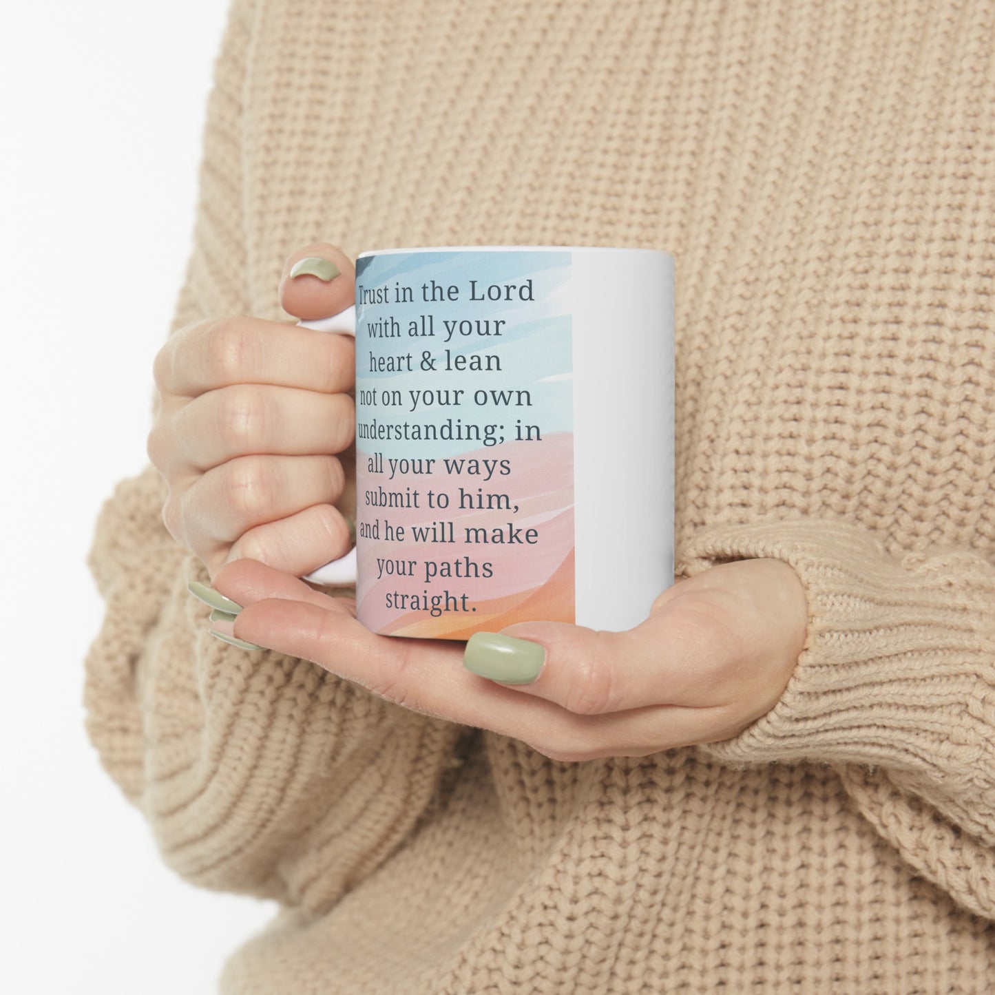 He Will Make Your Path Straight, Ceramic Mug, (11oz, 15oz)