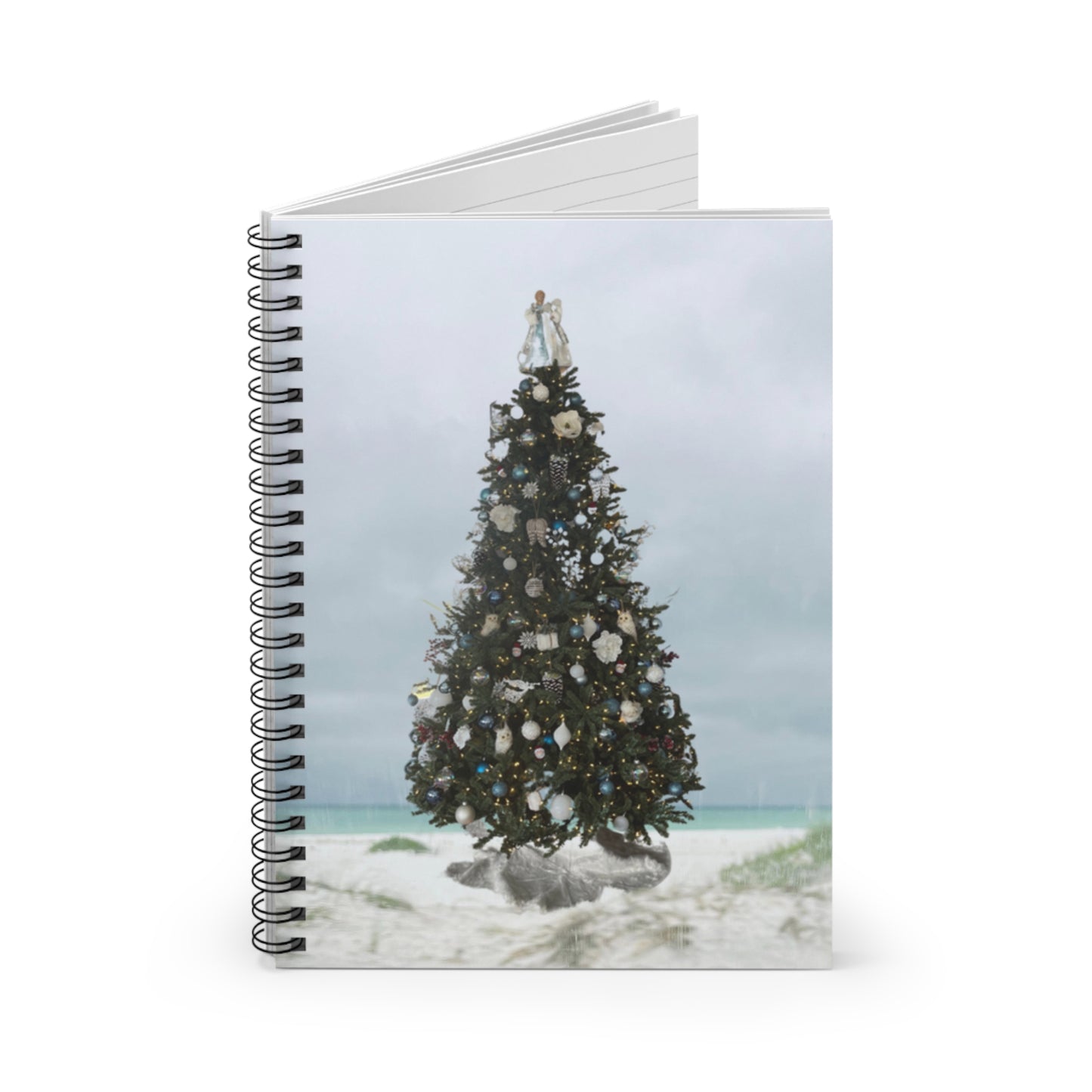 An Angel Feathersa Original - Christmas Journal - Spiral Notebook - Ruled Line