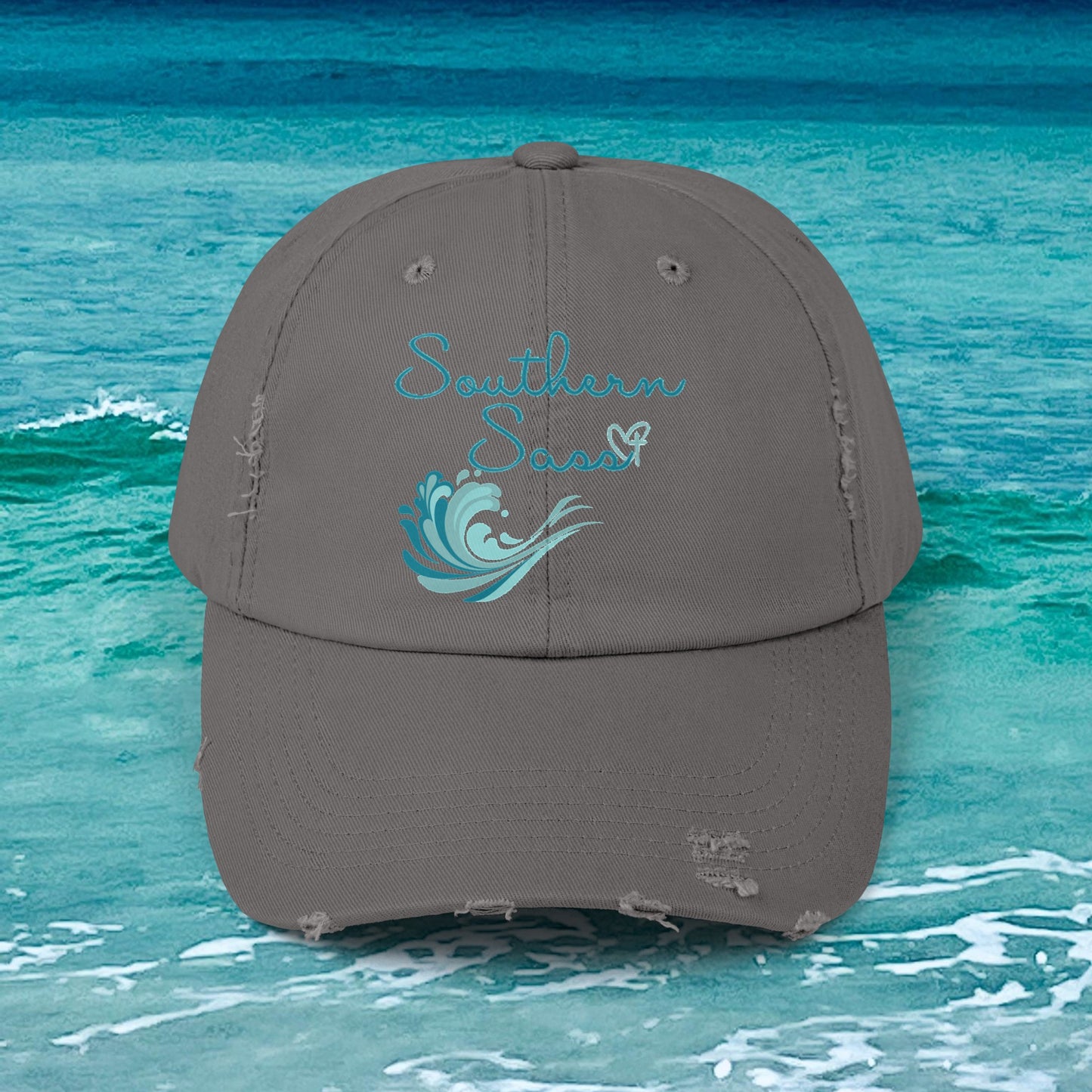 Southern Sass Wave Distressed Cap