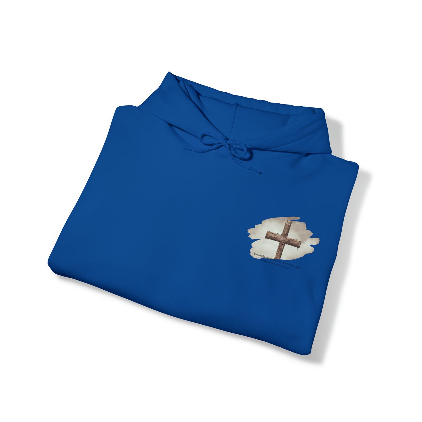 An Angel Feathers Original - Rugged Cross - Heavy Blend™ Hooded Sweatshirt