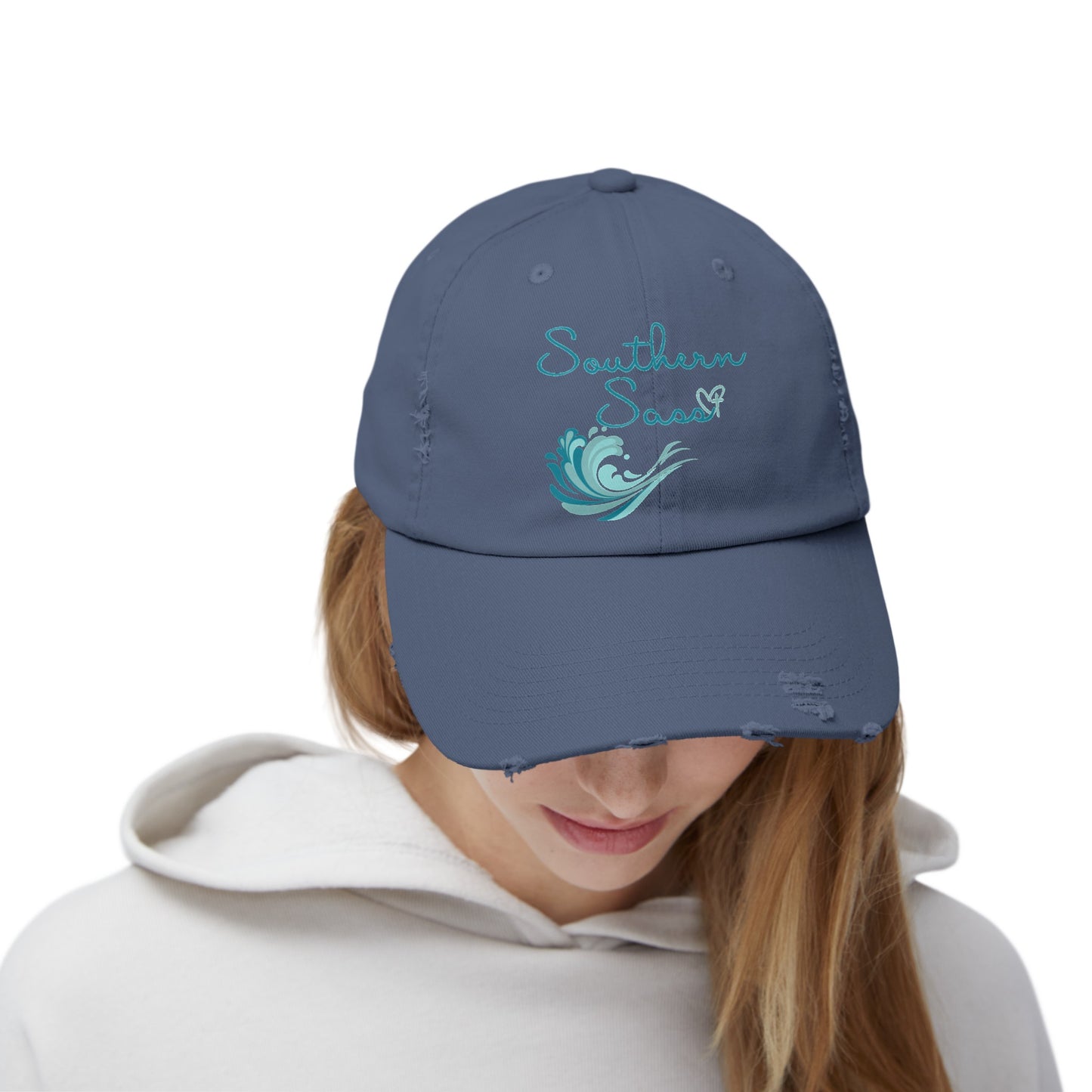 Southern Sass Wave Distressed Cap