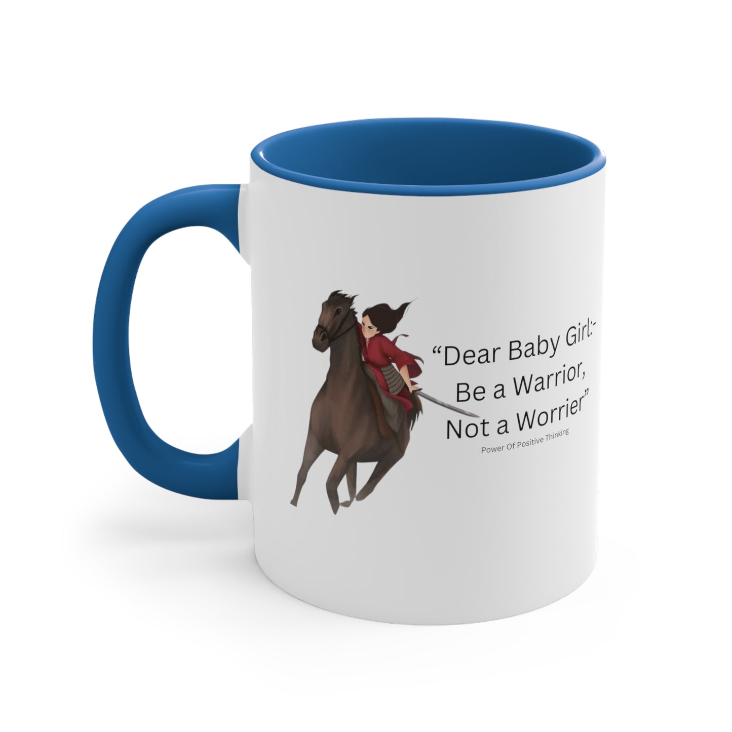 An Angel Feathers Original - Be a Warrior - Accent Coffee Mug, 11oz