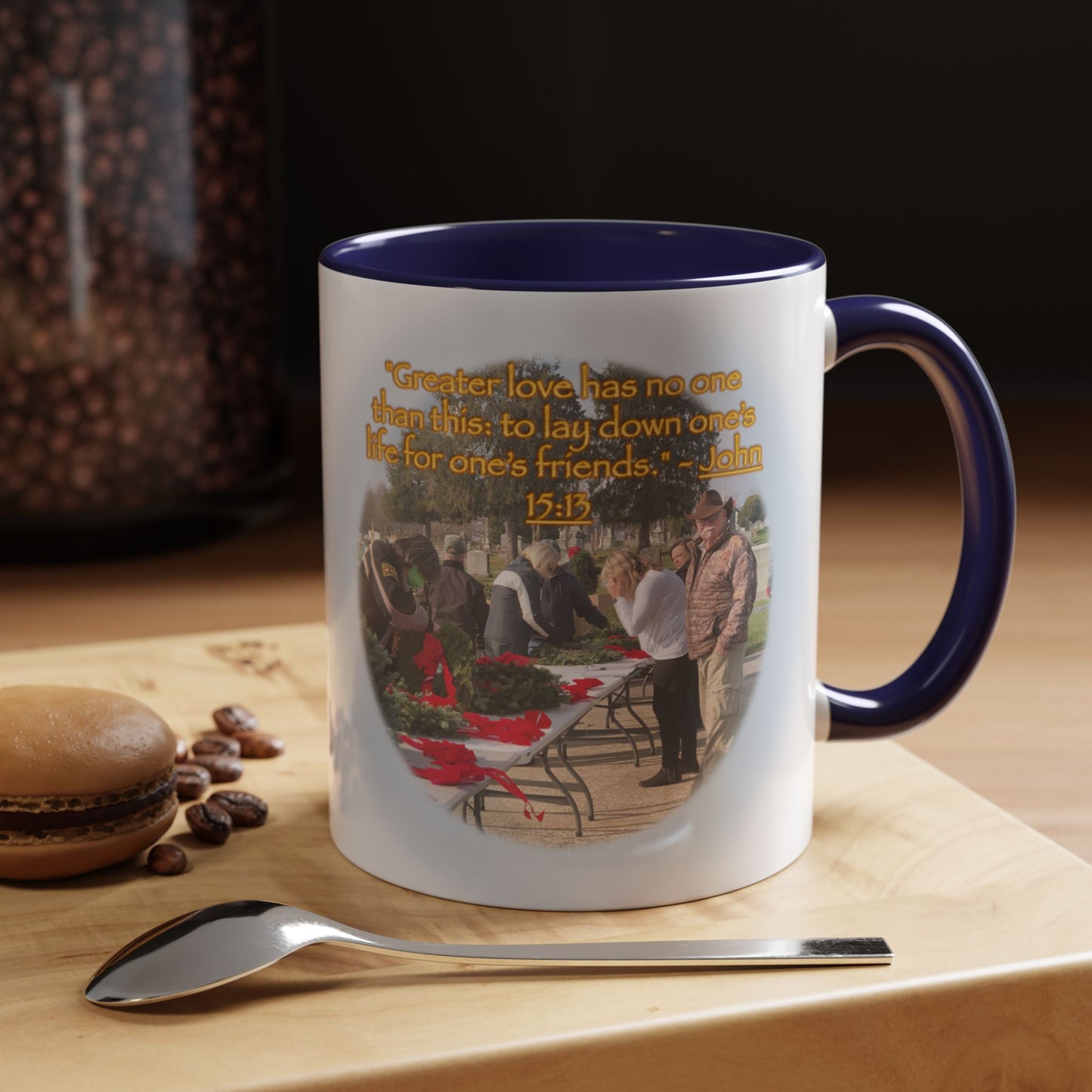 A Angel Feather Original "Hero's - Greater Love" Accent Coffee Mug, 11oz