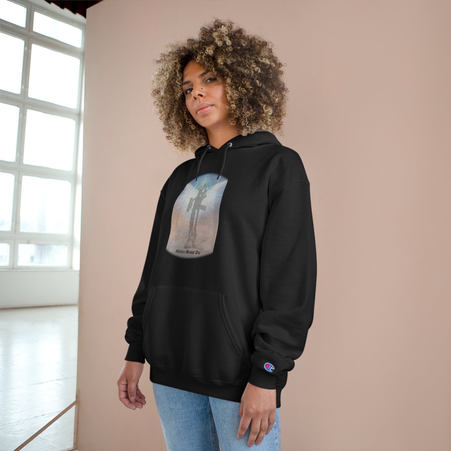 Our Heroes Collection - "Heroes Never Die" Champion Hoodie