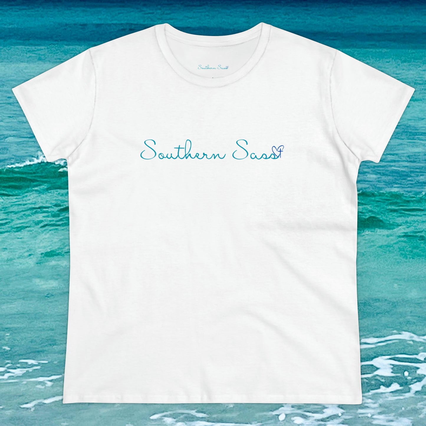 Living My Beach Life -Women's Cotton Tee- Southern Sass