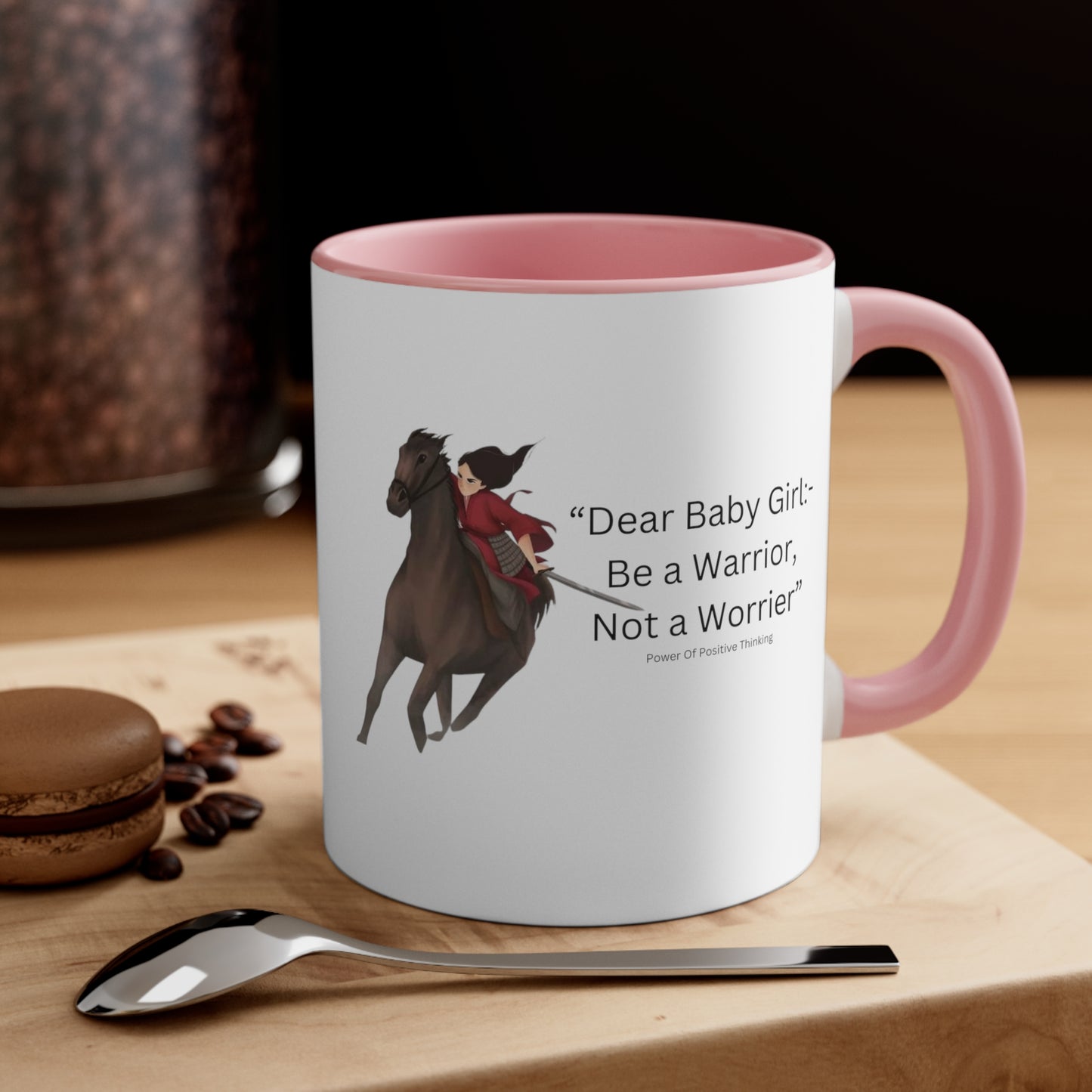 An Angel Feathers Original - Be a Warrior - Accent Coffee Mug, 11oz