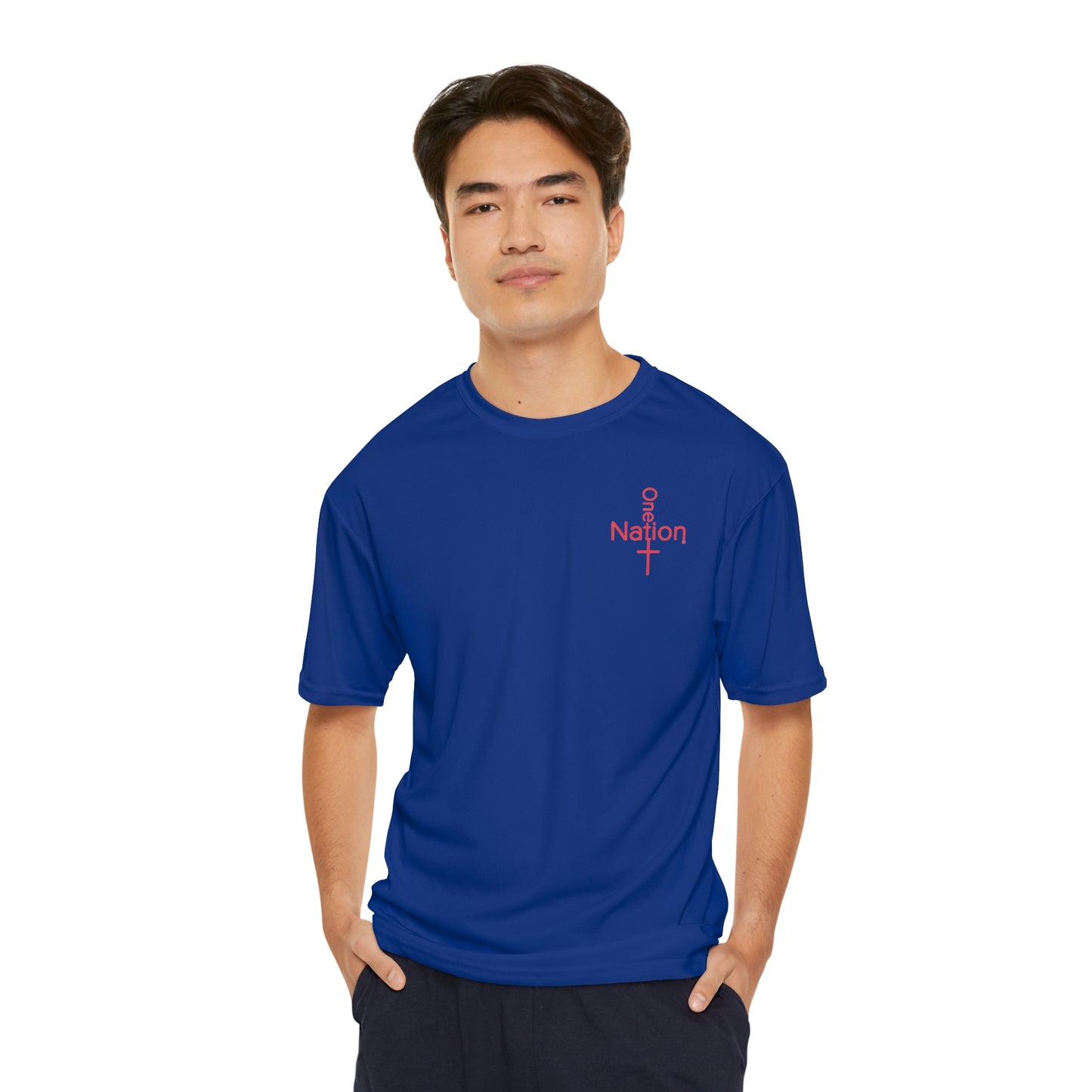 Our Heroes Collection - "One Nation" - Embroidered Men's Performance T-Shirt