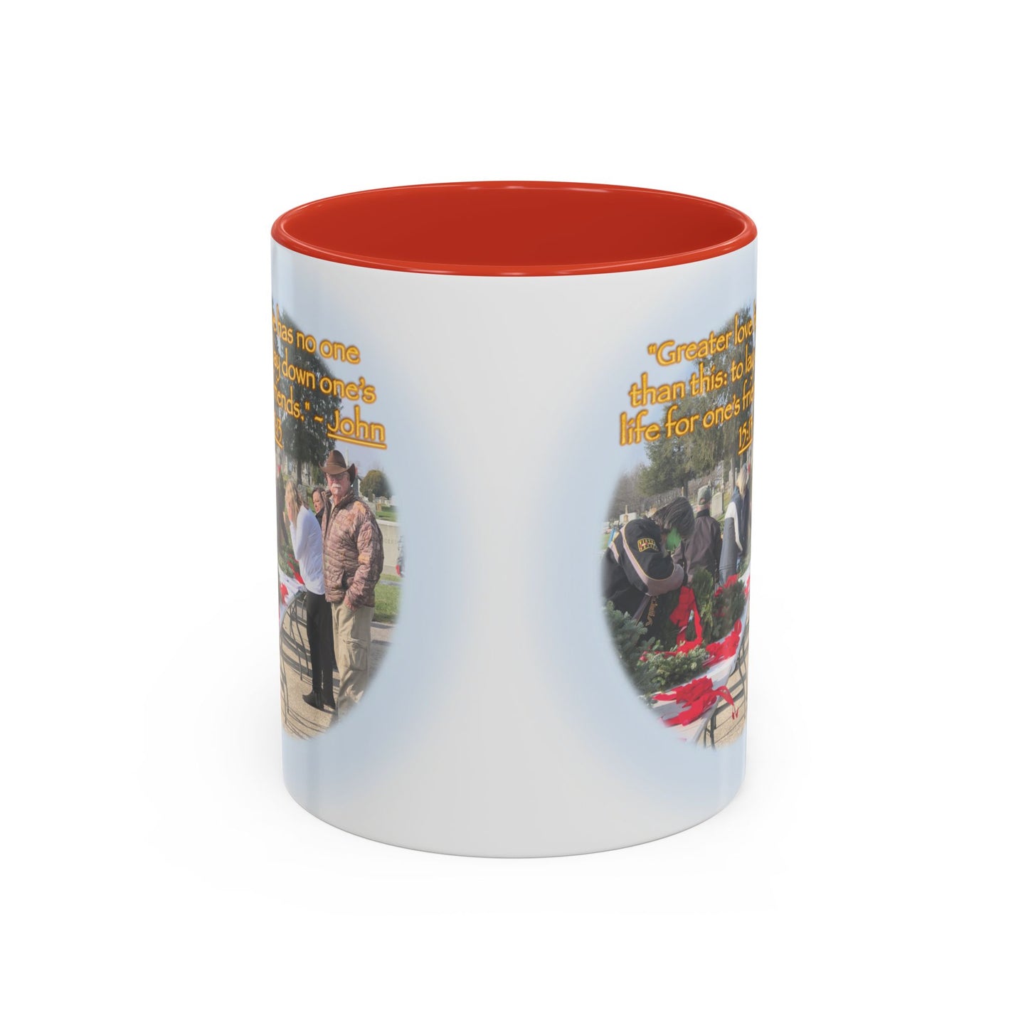 A Angel Feather Original "Hero's - Greater Love" Accent Coffee Mug, 11oz