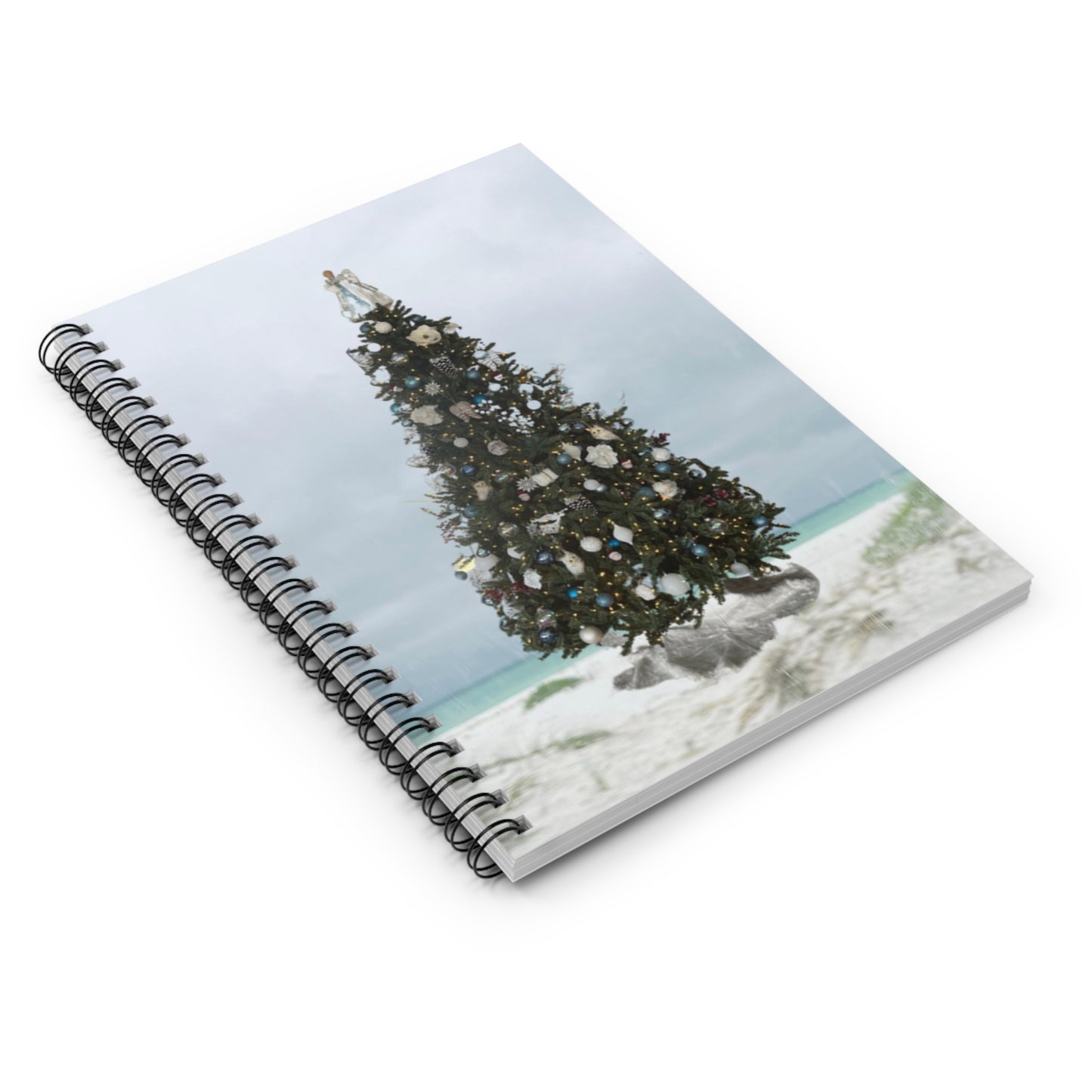 An Angel Feathersa Original - Christmas Journal - Spiral Notebook - Ruled Line