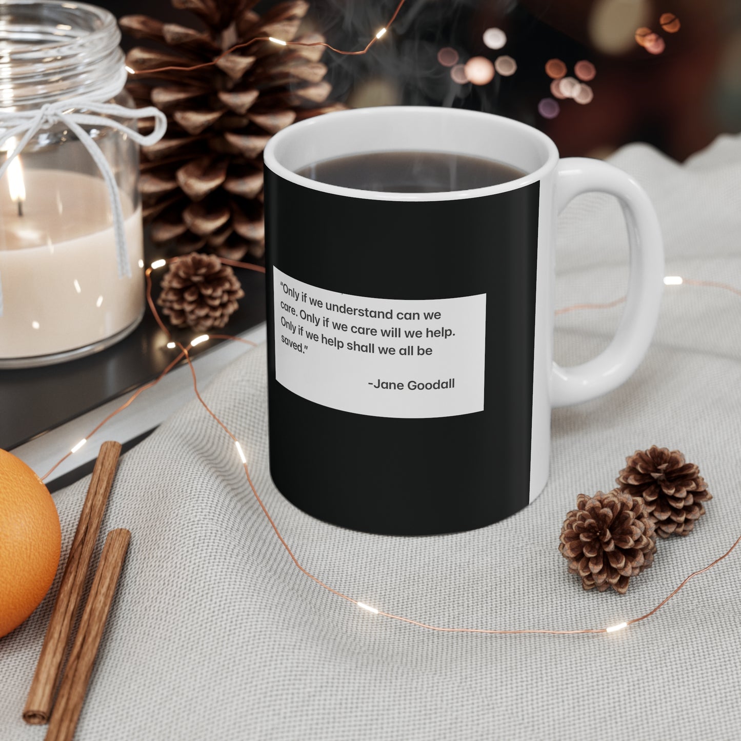 Angel Feathers Originals, southern Sass design. Jane Goodall Ceramic Mug 11oz