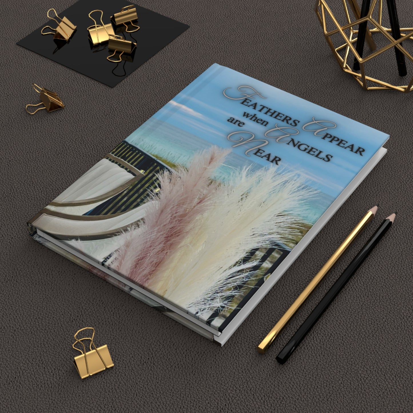 A Southern Sass Design - " Angels are Near" Hardcover Journal Matte