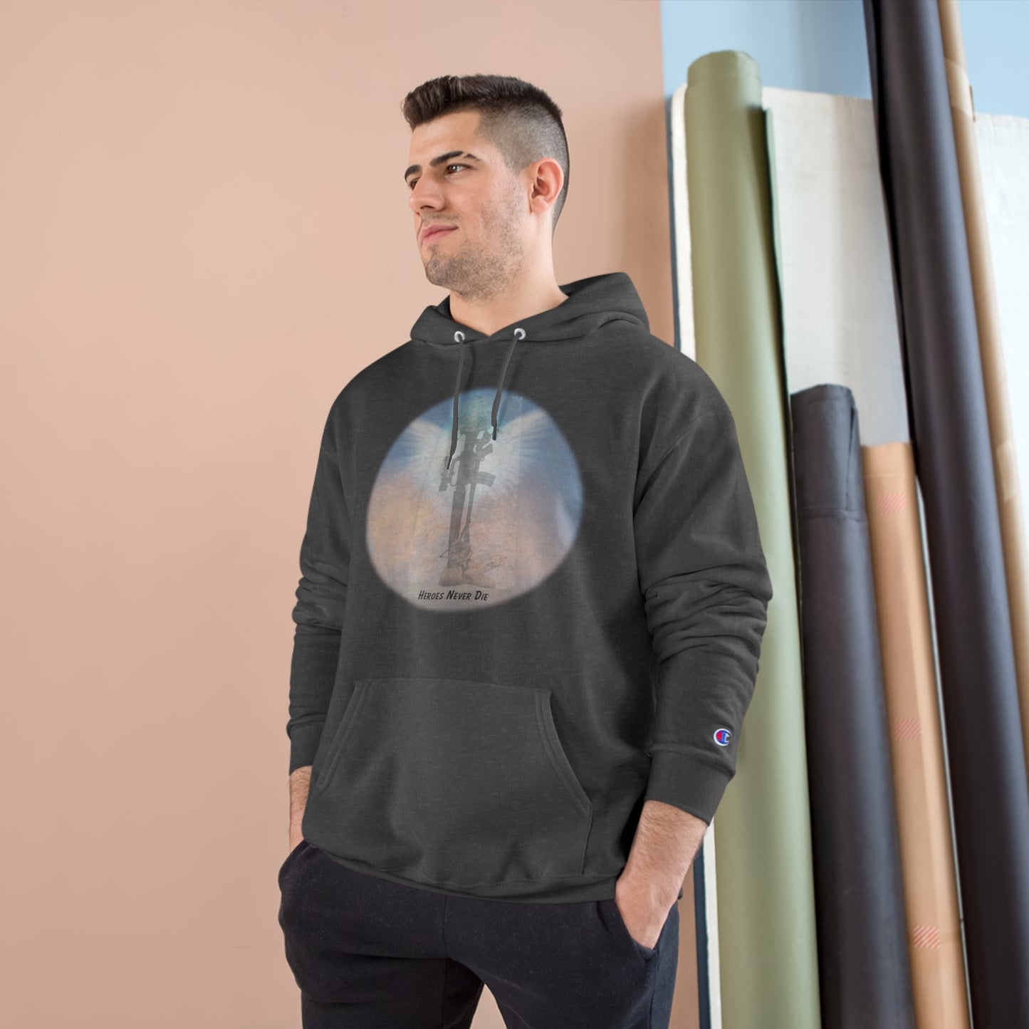 Our Heroes Collection " Heroes Never Die" - Champion Hoodie