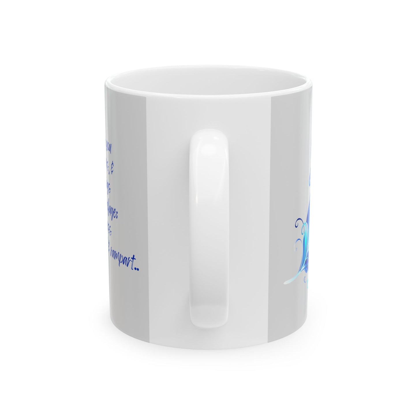 Bright Blue Feather Psalm 91:4 *Ceramic Mug*