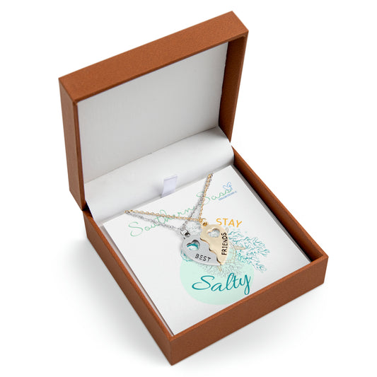 Our Southern Sass © Collection - BFF Half Heart Necklace Set
