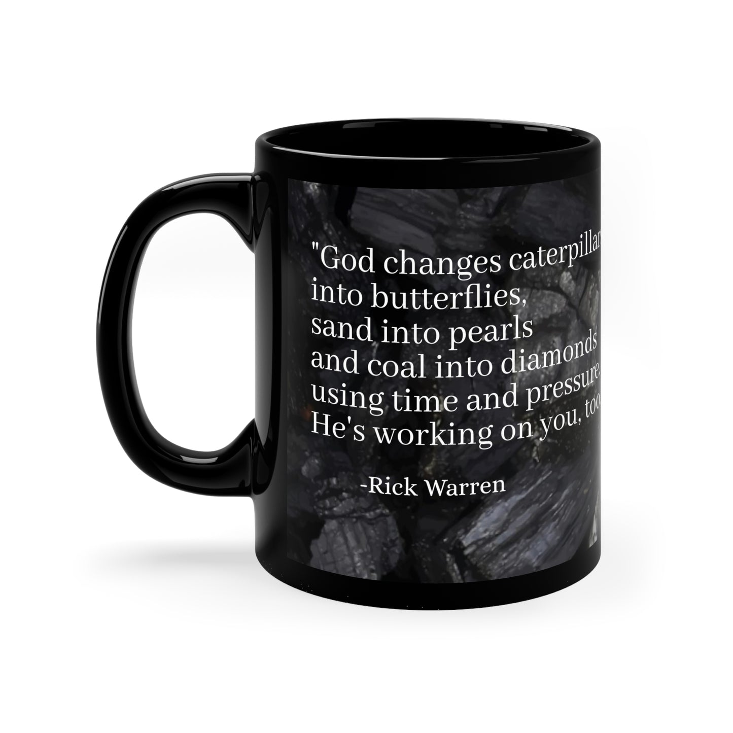 Coals & Diamonds-11oz Black Mug- An Angel Feathers Original-Southern Sass Collection