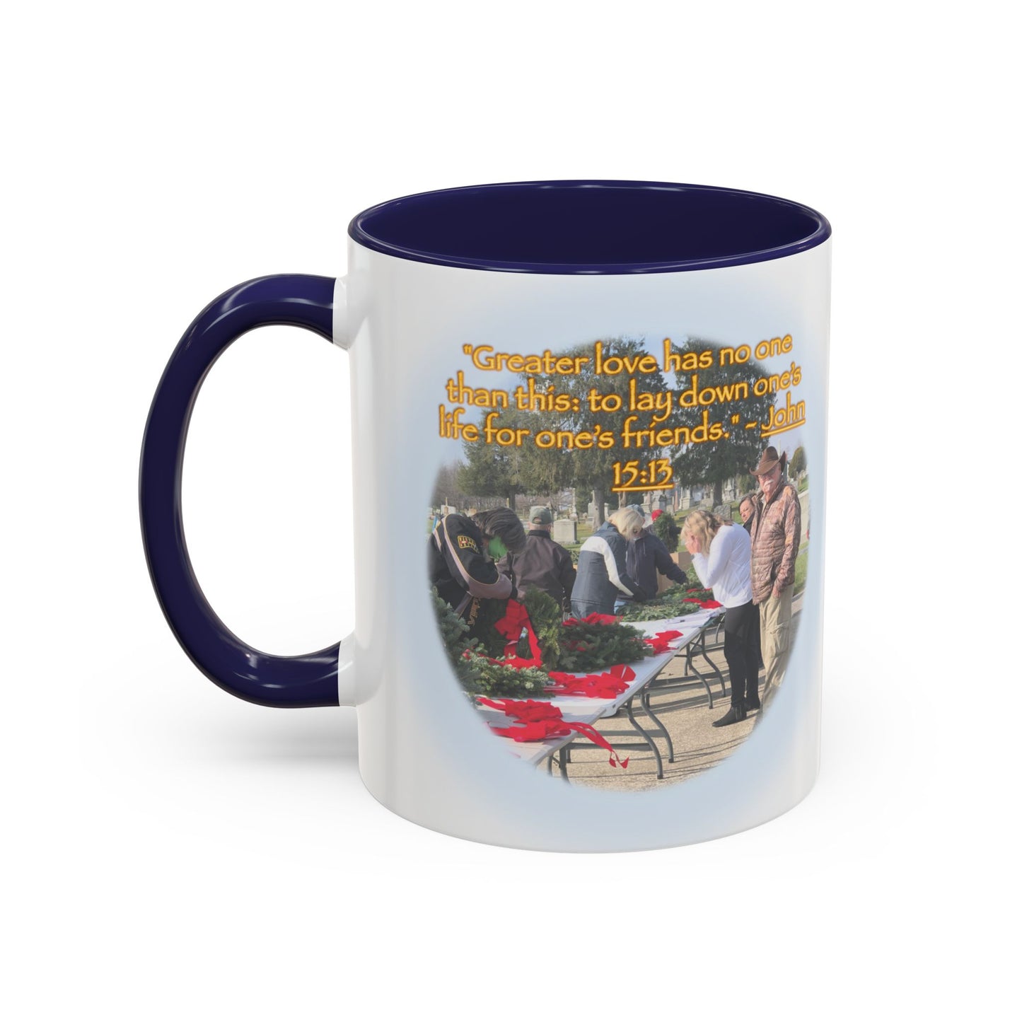 A Angel Feather Original "Hero's - Greater Love" Accent Coffee Mug, 11oz