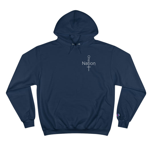 Our Heroes Collection - One Nation" - Embroidered Champion Hoodie