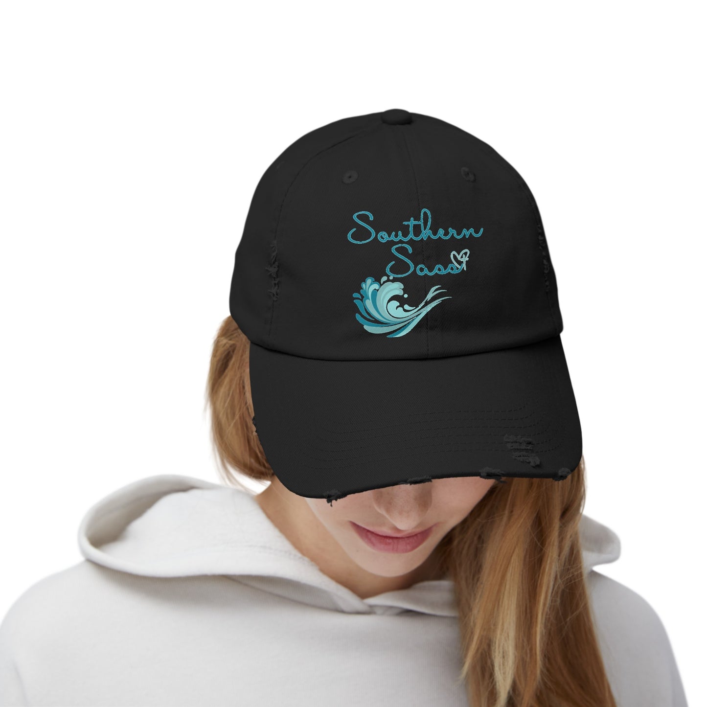 Southern Sass Wave Distressed Cap