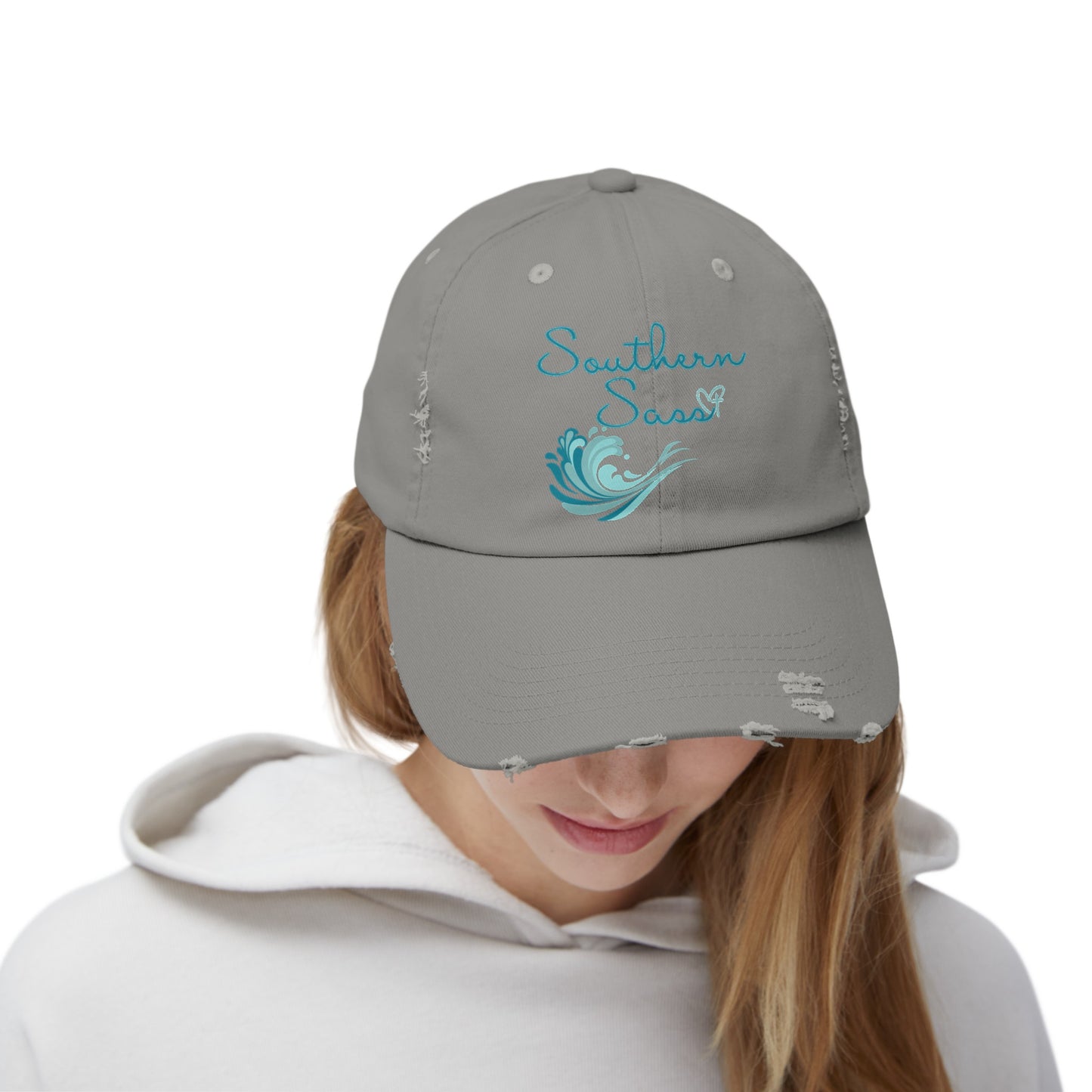 Southern Sass Wave Distressed Cap