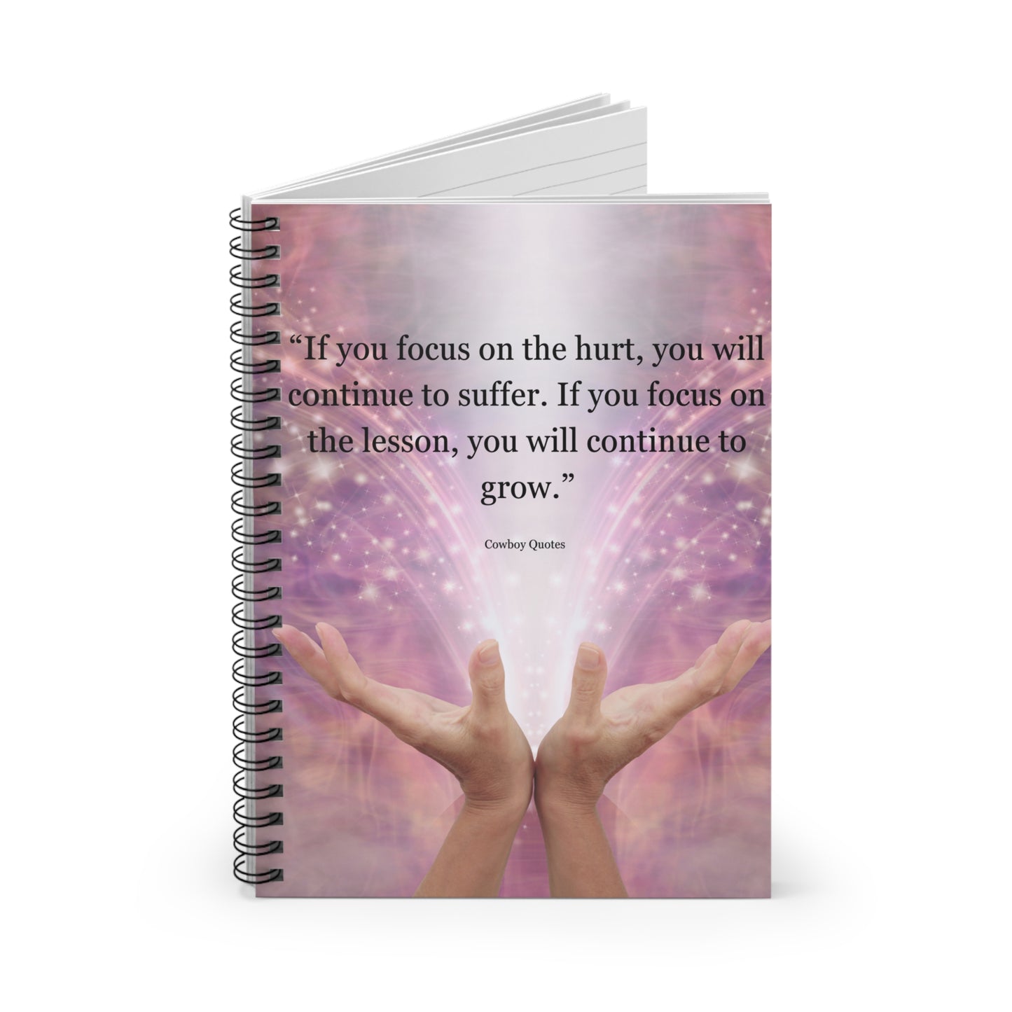 An Angel Feathers Original - "Life Lesson" Spiral Notebook - Ruled Line