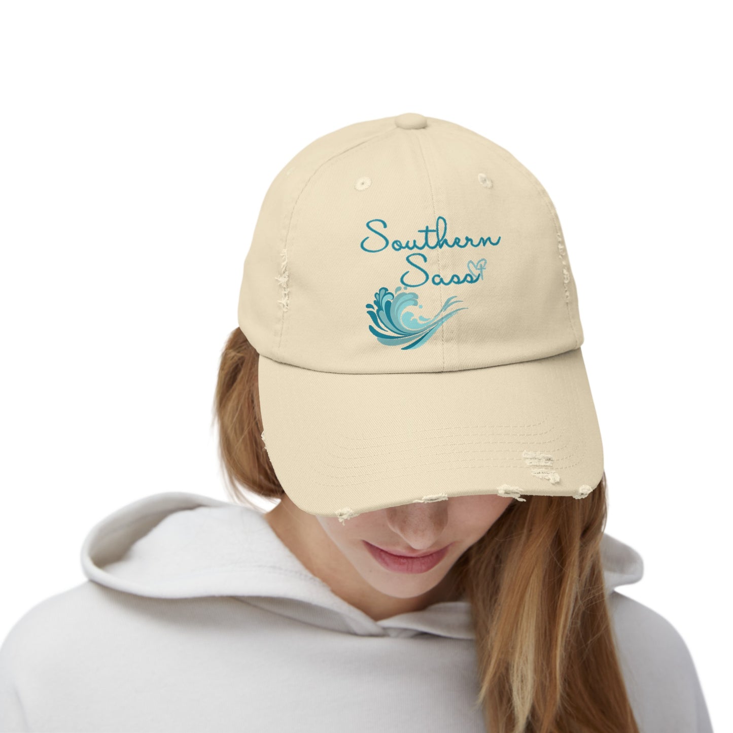 Southern Sass Wave Distressed Cap