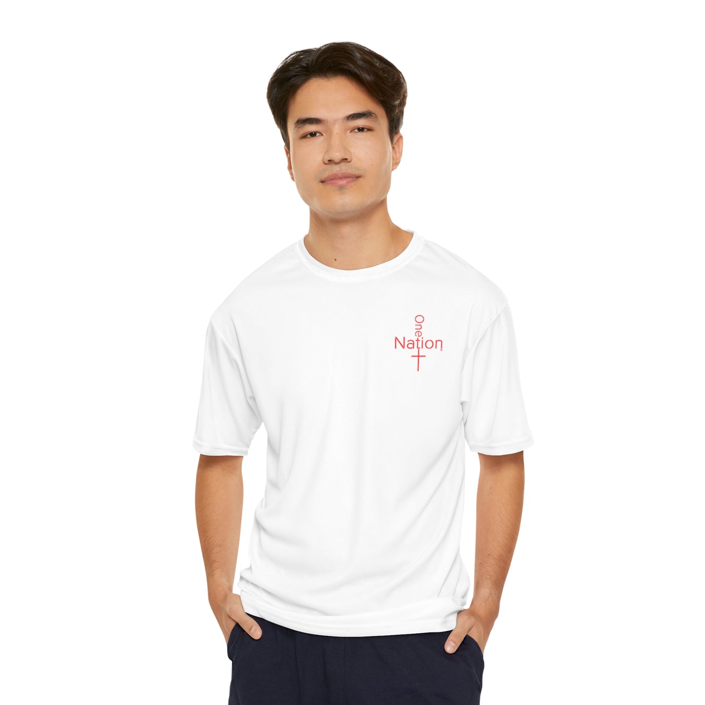 Our Heroes Collection - "One Nation" - Embroidered Men's Performance T-Shirt