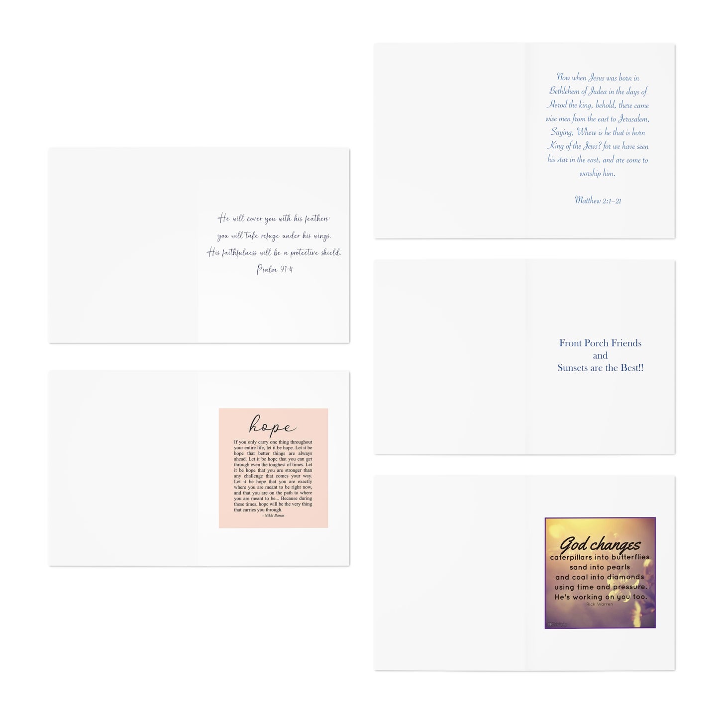 An Angel Feathers Original Multi-Design Greeting Cards (5-Pack)