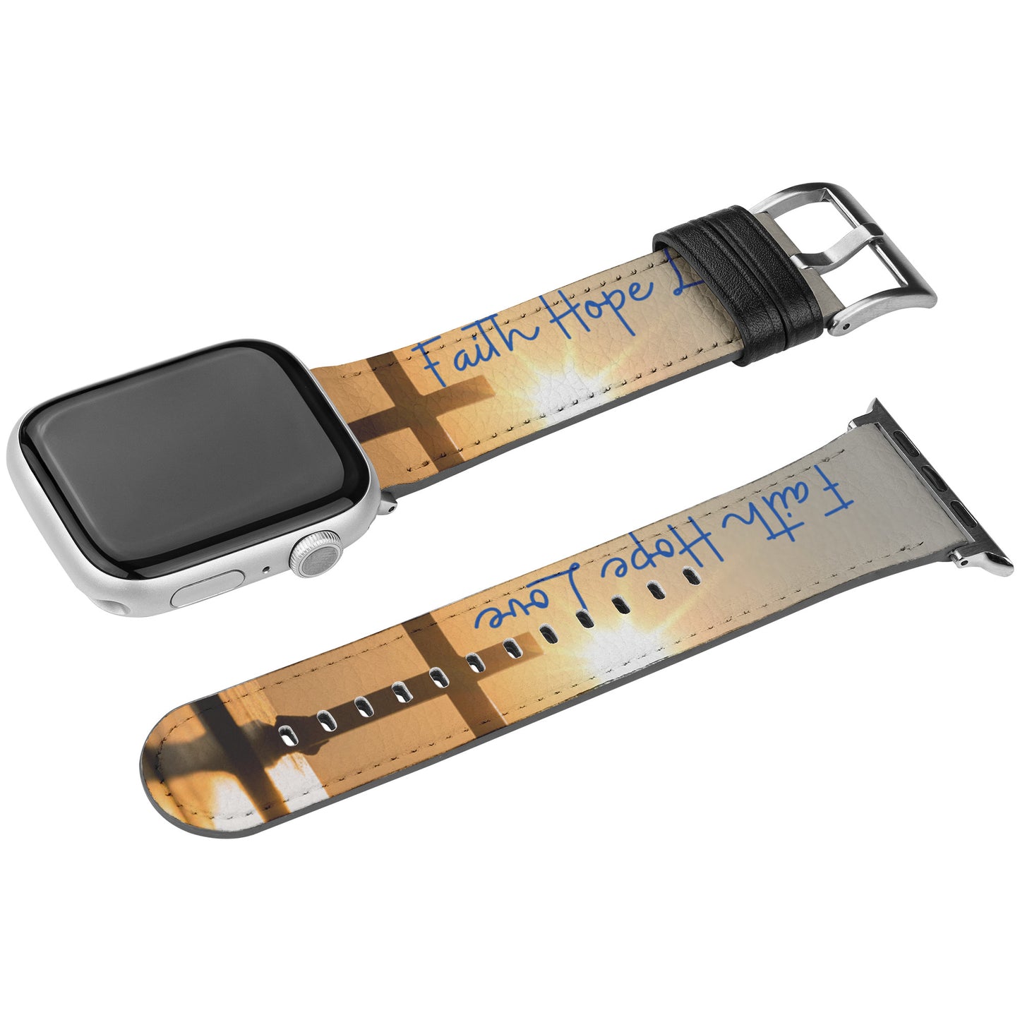 An Angel Feathers Originals - Apple Watch "Faith Hope Love" strap
