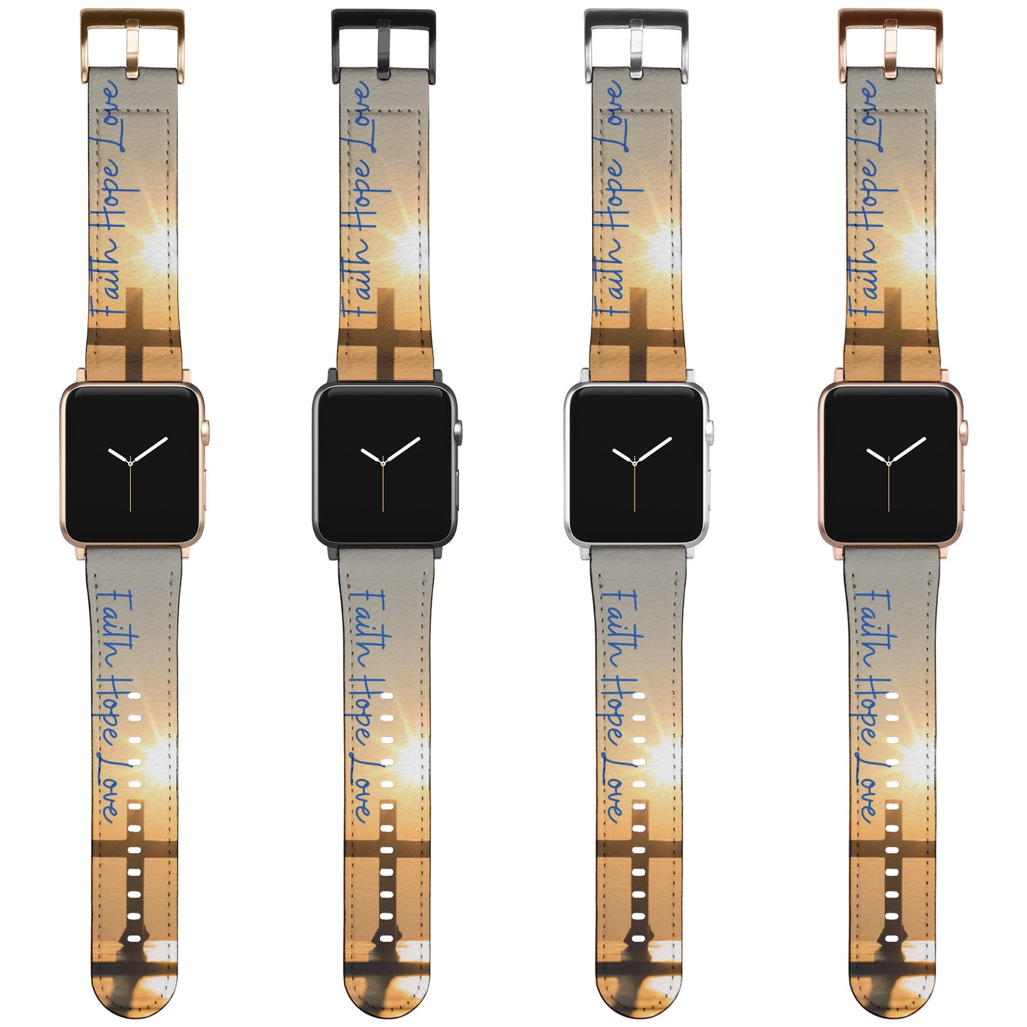 An Angel Feathers Originals - Apple Watch "Faith Hope Love" strap