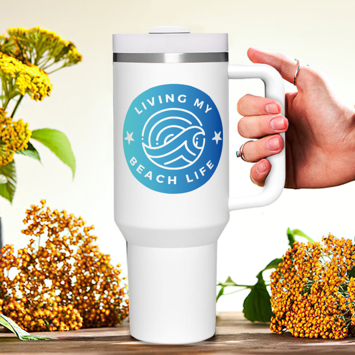 Living My Beach Life - Tumbler