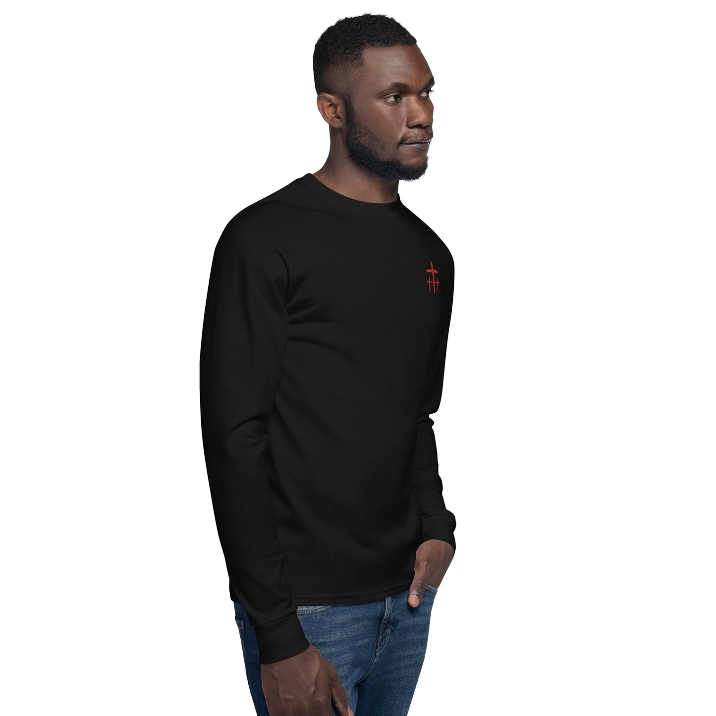 An Angel Feathers Original - Three Crosses- Champion Long Sleeve Shirt