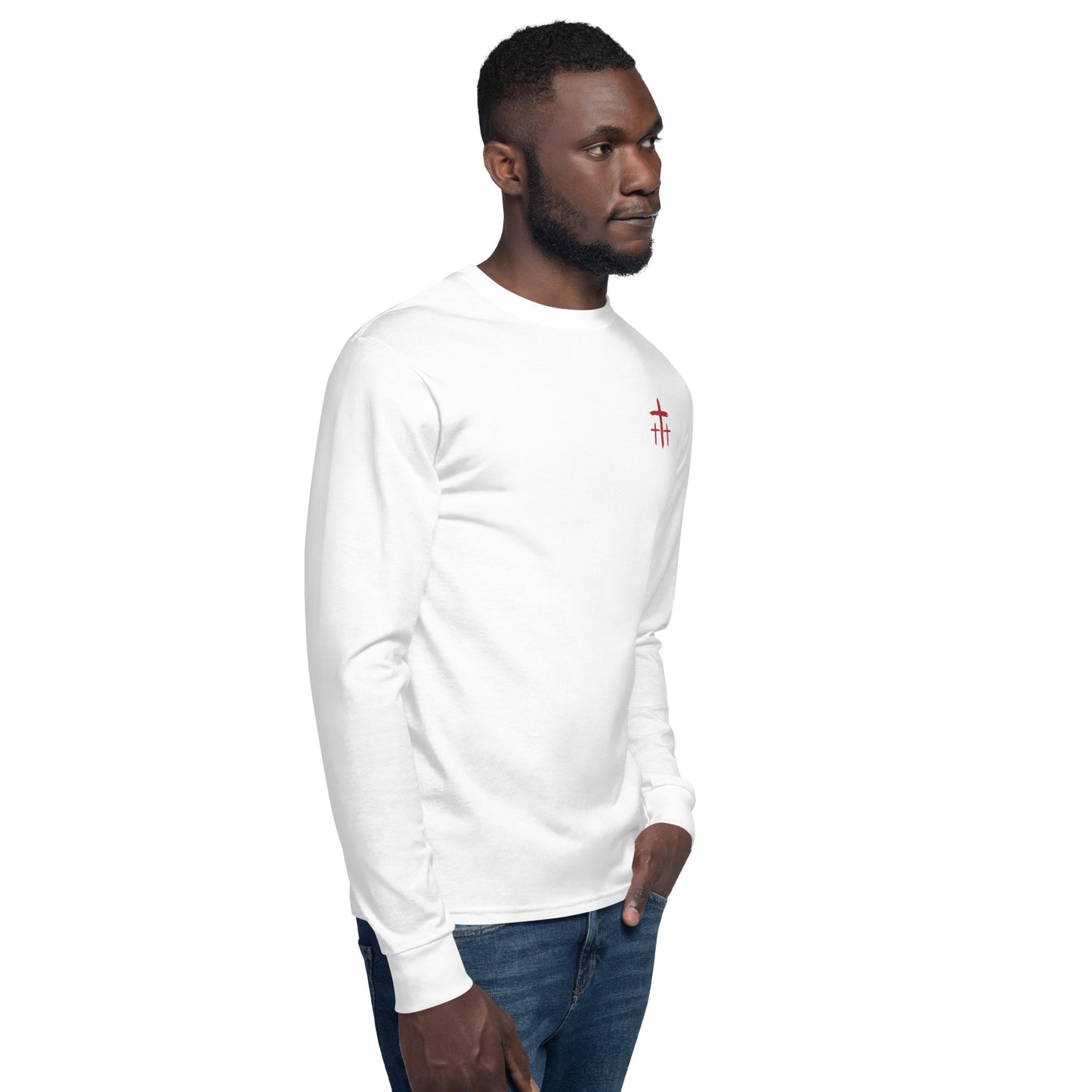 An Angel Feathers Original - Three Crosses- Champion Long Sleeve Shirt
