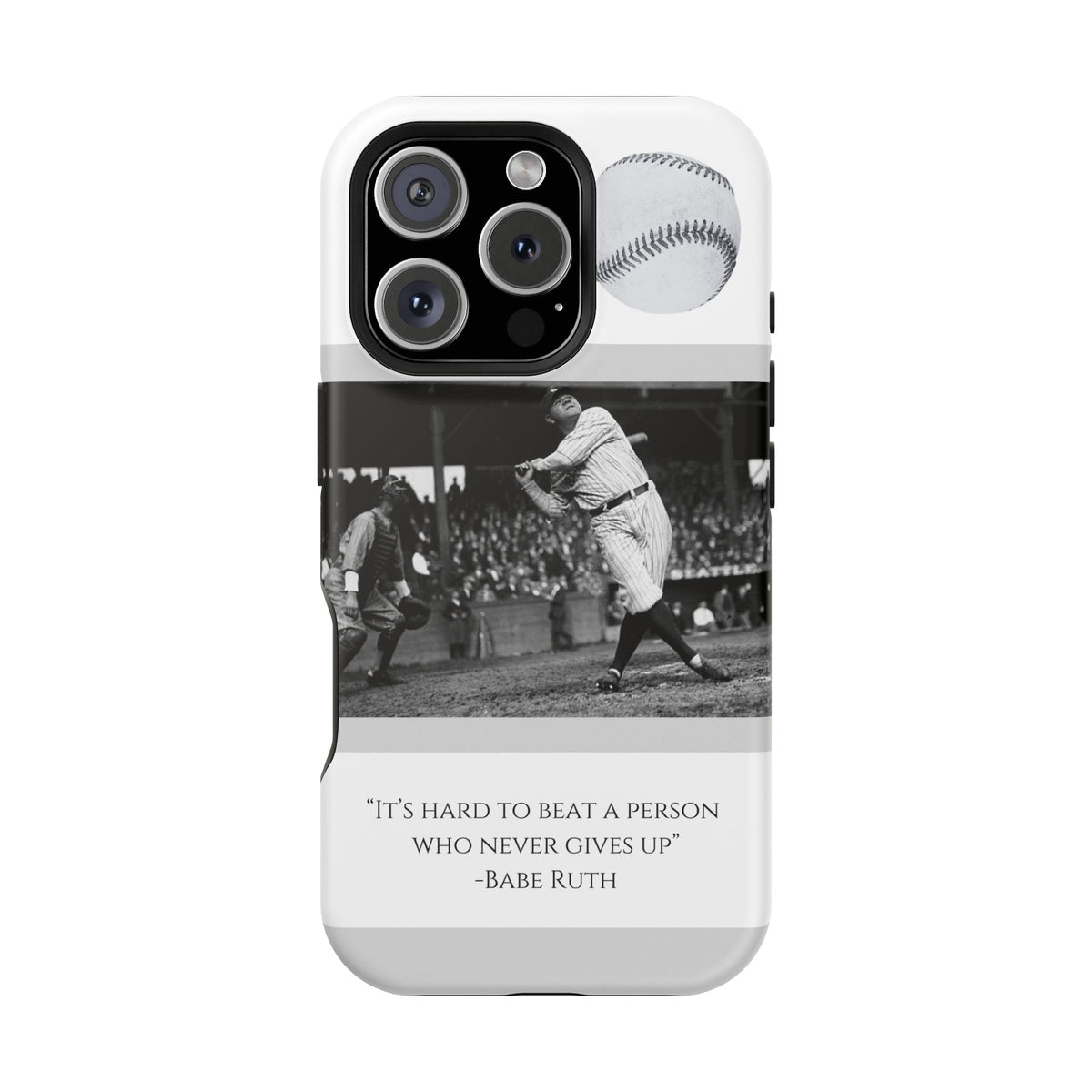 Babe Ruth Baseball Quote Phone Case — Magnetic Impact-Resistant Cover