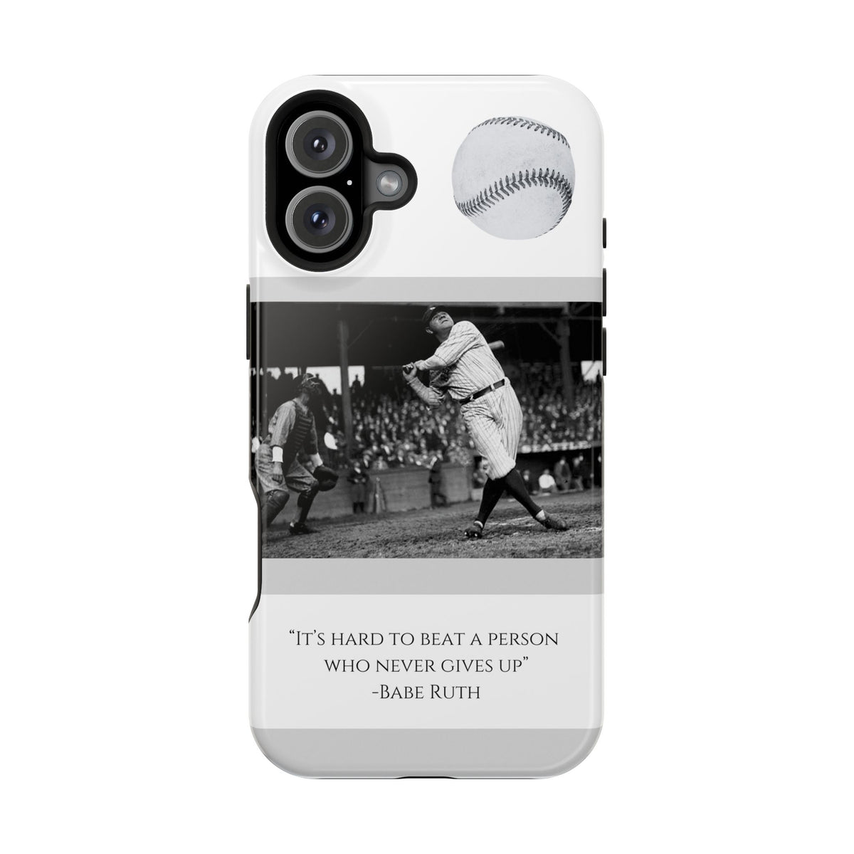 Babe Ruth Baseball Quote Phone Case — Magnetic Impact-Resistant Cover